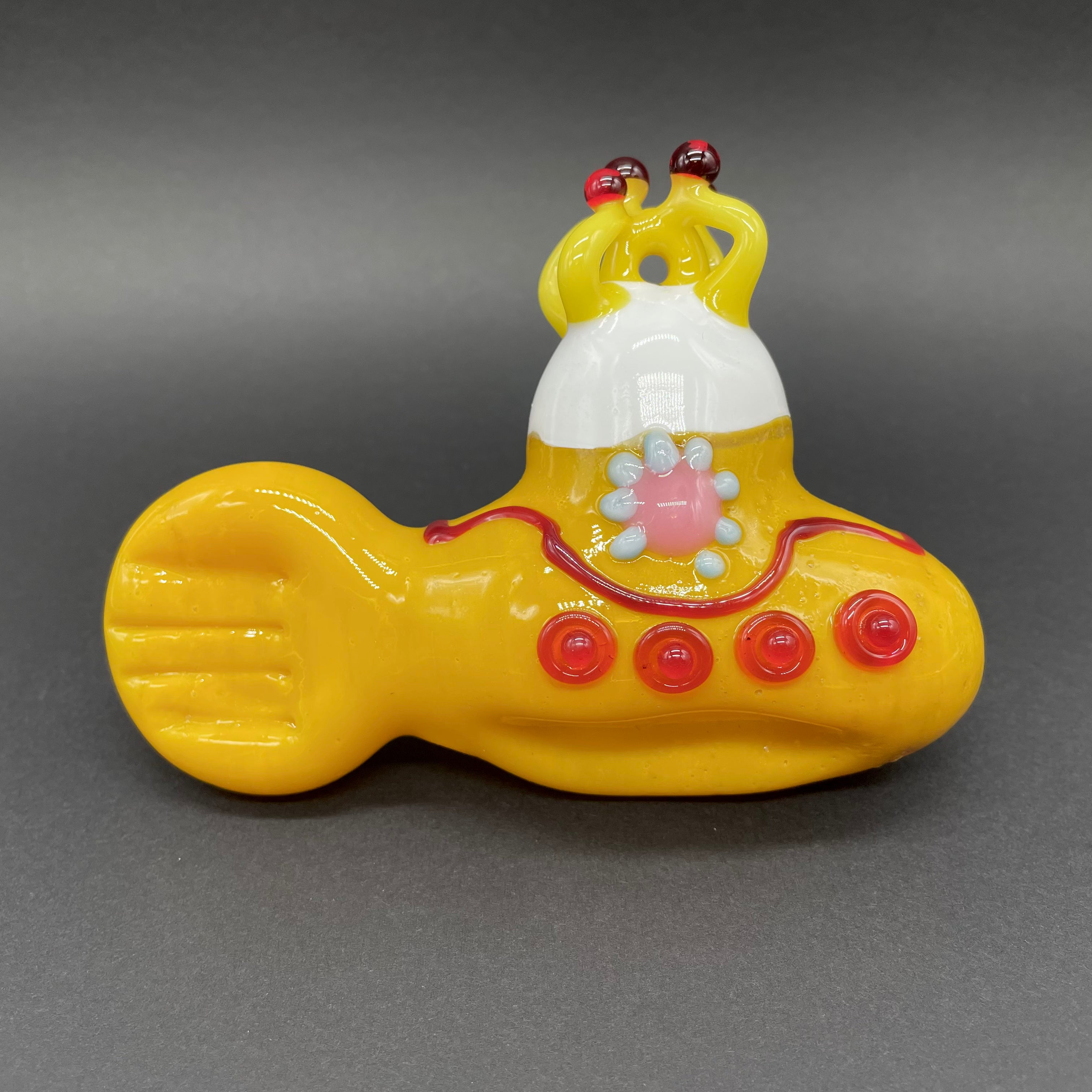 Yellow Submarine Glass Ornament - Unique Beatles Inspired Decor for Home, Office & Gifts - Perfect for Christmas Tree, Shelves & Collectibles