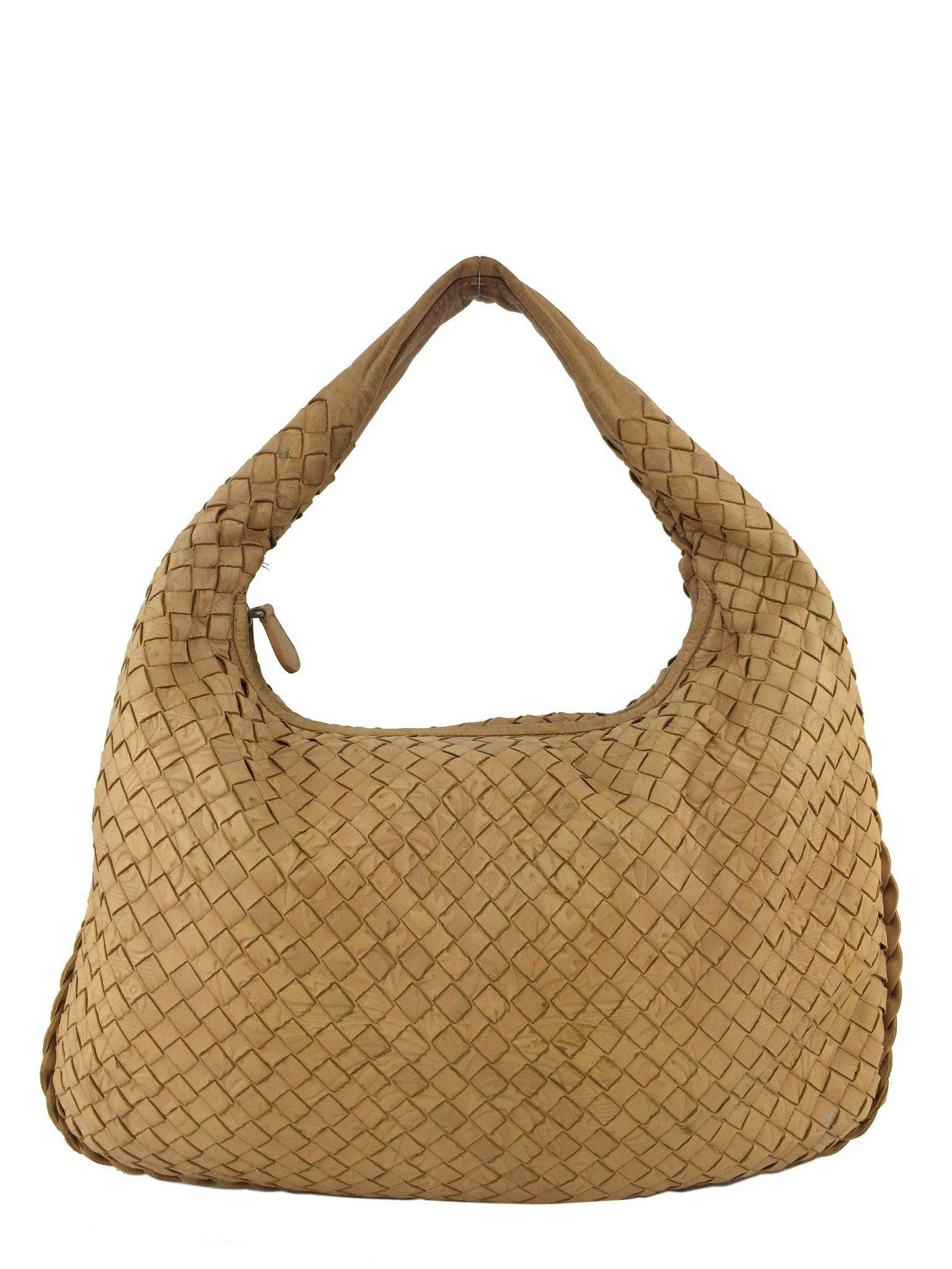 Bottega Veneta Embossed Intrecciato Leather Hobo Bag - Luxury Shoulder Purse for Women, Perfect for Work, Travel & Evening Events