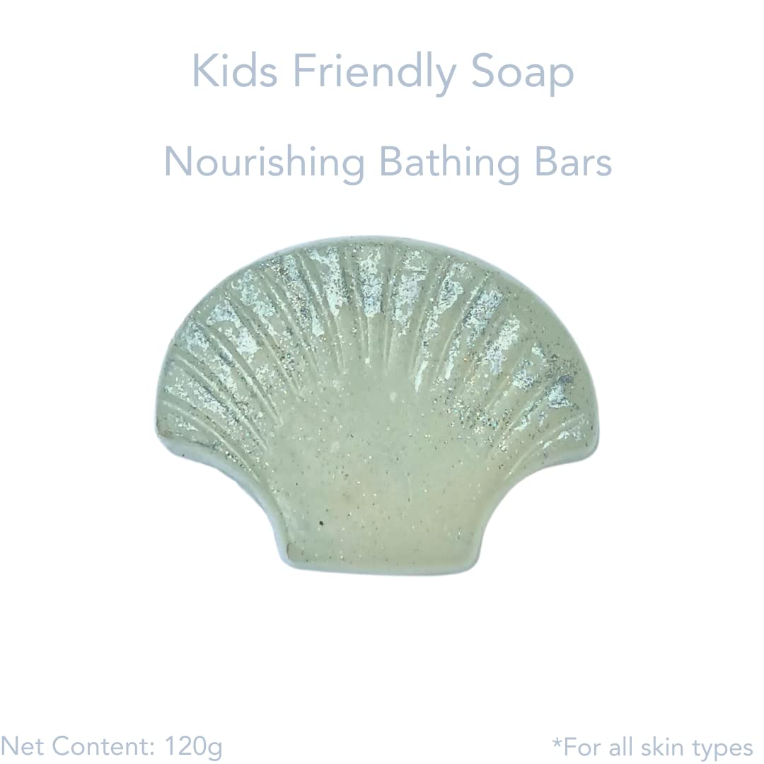 Dalisay Love and Lather Ocean Theme Soap Shell - Natural Kids Soap, Paraben & SLS Free, Perfect for Birthday Gifts, Return Gifts, Diwali, Christmas & Kids' Presents - Ideal for Bath Time Fun & Holiday Gift Giving