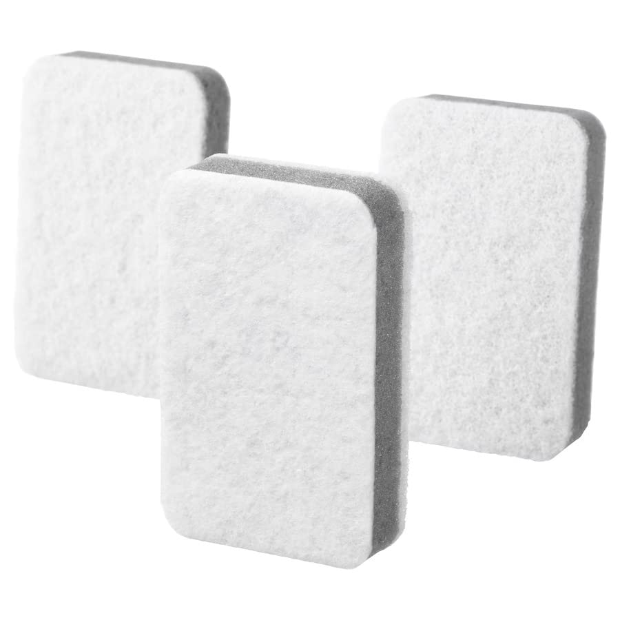 IKEA SVAMPIG Dish Sponge, Grey-White - Pack of 2 | Durable & Absorbent for Kitchen Cleaning, Dishwashing & Household Chores