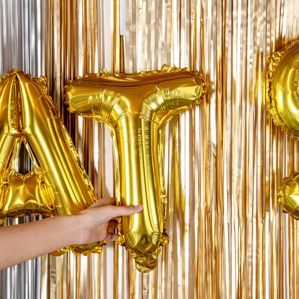 Balloonify Gold Mylar Letter T Balloon - 16 Inch Large Foil Alphabet Balloon for Birthday Party Decorations, Wedding, Baby Shower & Graduation Celebrations