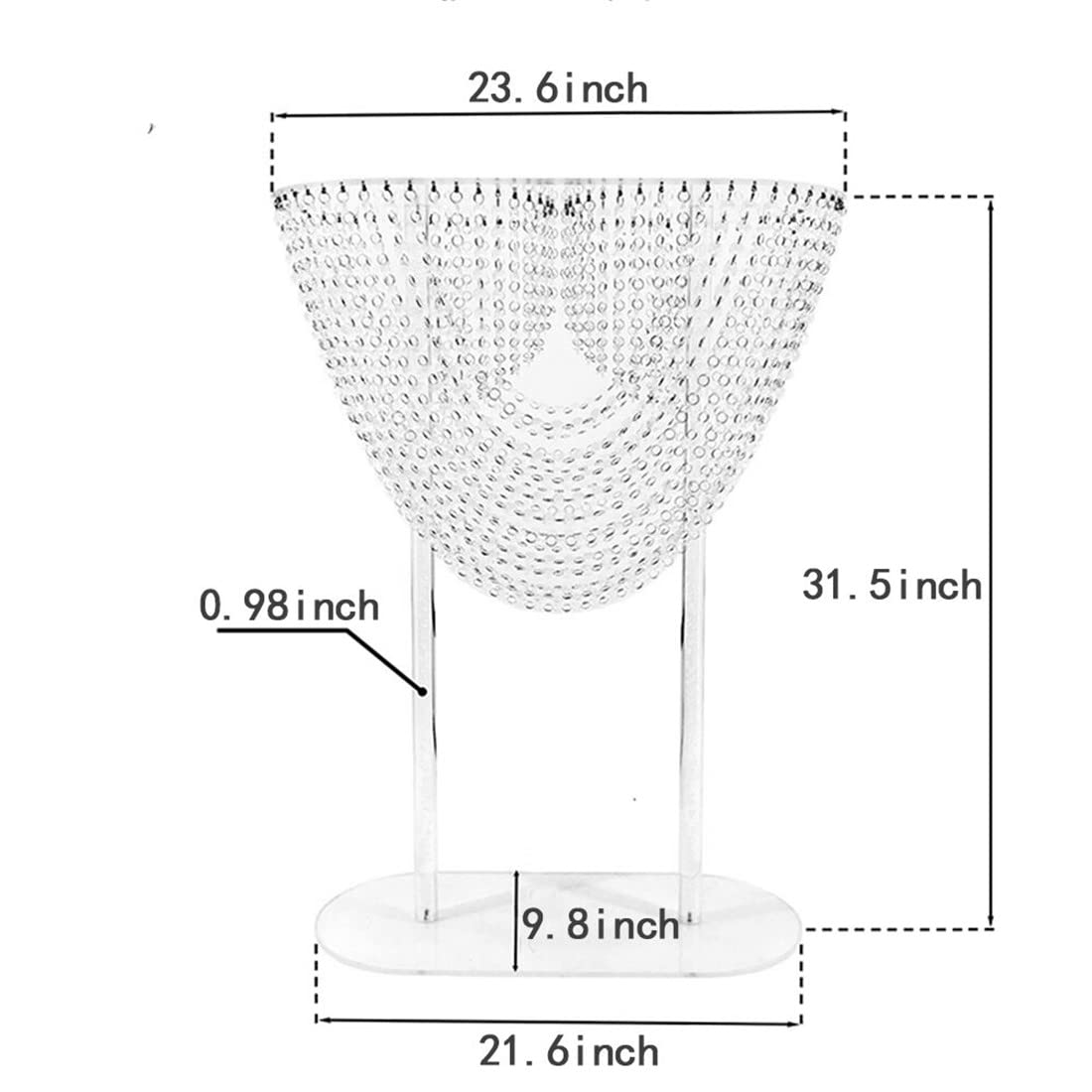 Elegant Acrylic Wedding Centerpiece Flower Stand - 80x60CM Tall for Weddings, Parties & Events - Perfect for Table Decor, Reception Centerpieces & Bridal Shower Decorations by CITNAMOR