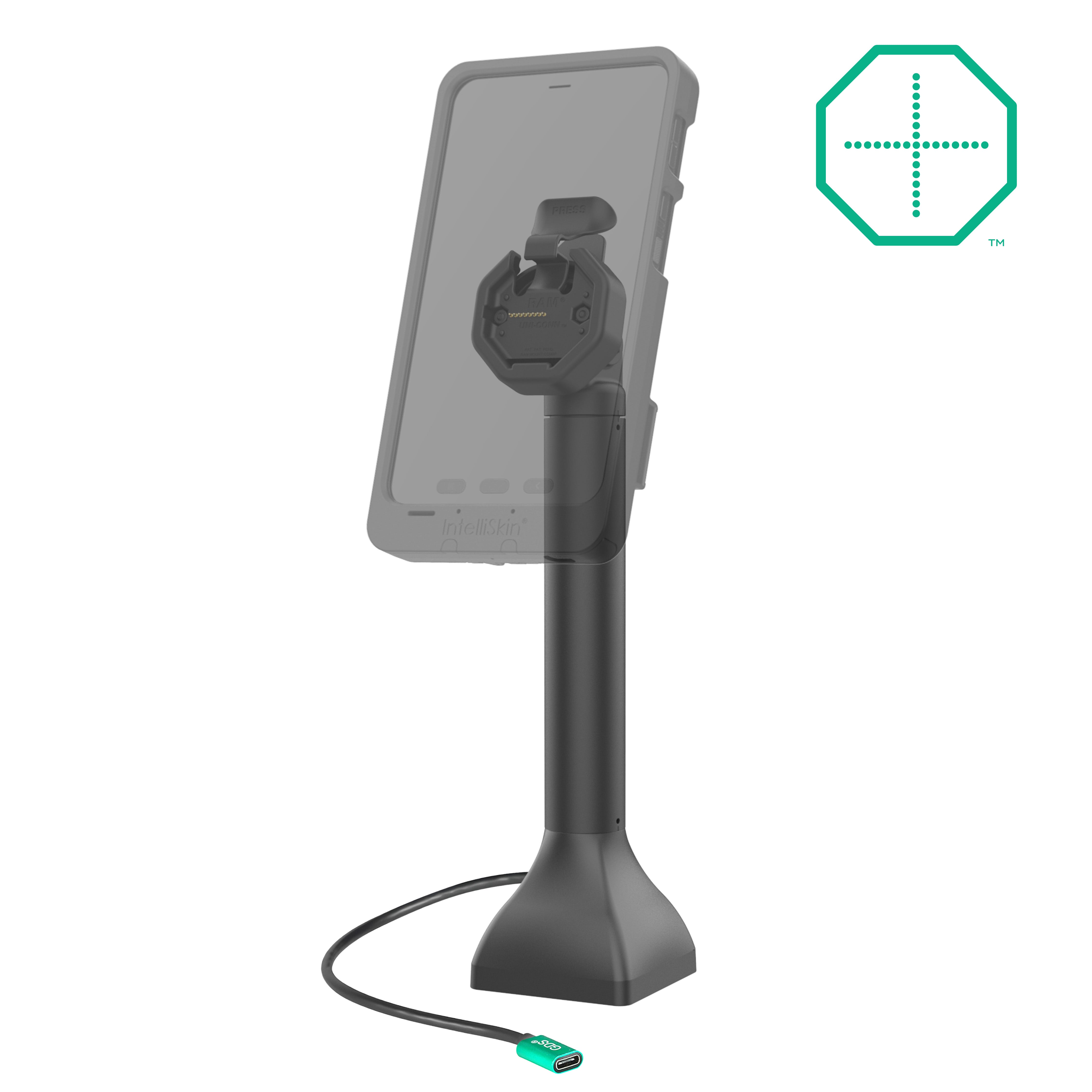 GDS® Uni Conn™ Powered 14 Pedestal Dock with USB-C Ports - High-Speed Charging & Data Transfer for MacBook, iPad, iPhone - Perfect for Office, Home & Remote Work Setup
