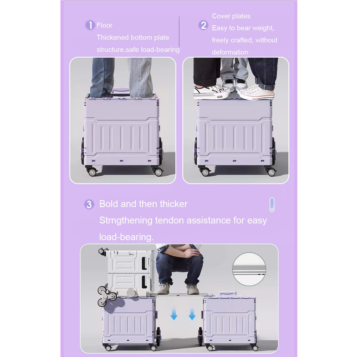 Foldable Utility Cart with Stair Climbing Wheels - Portable Hand Truck with Aluminum Alloy Telescoping Handle for Groceries, Books, Tools & Supplies | Ideal for Shopping, Moving & Warehouse Use