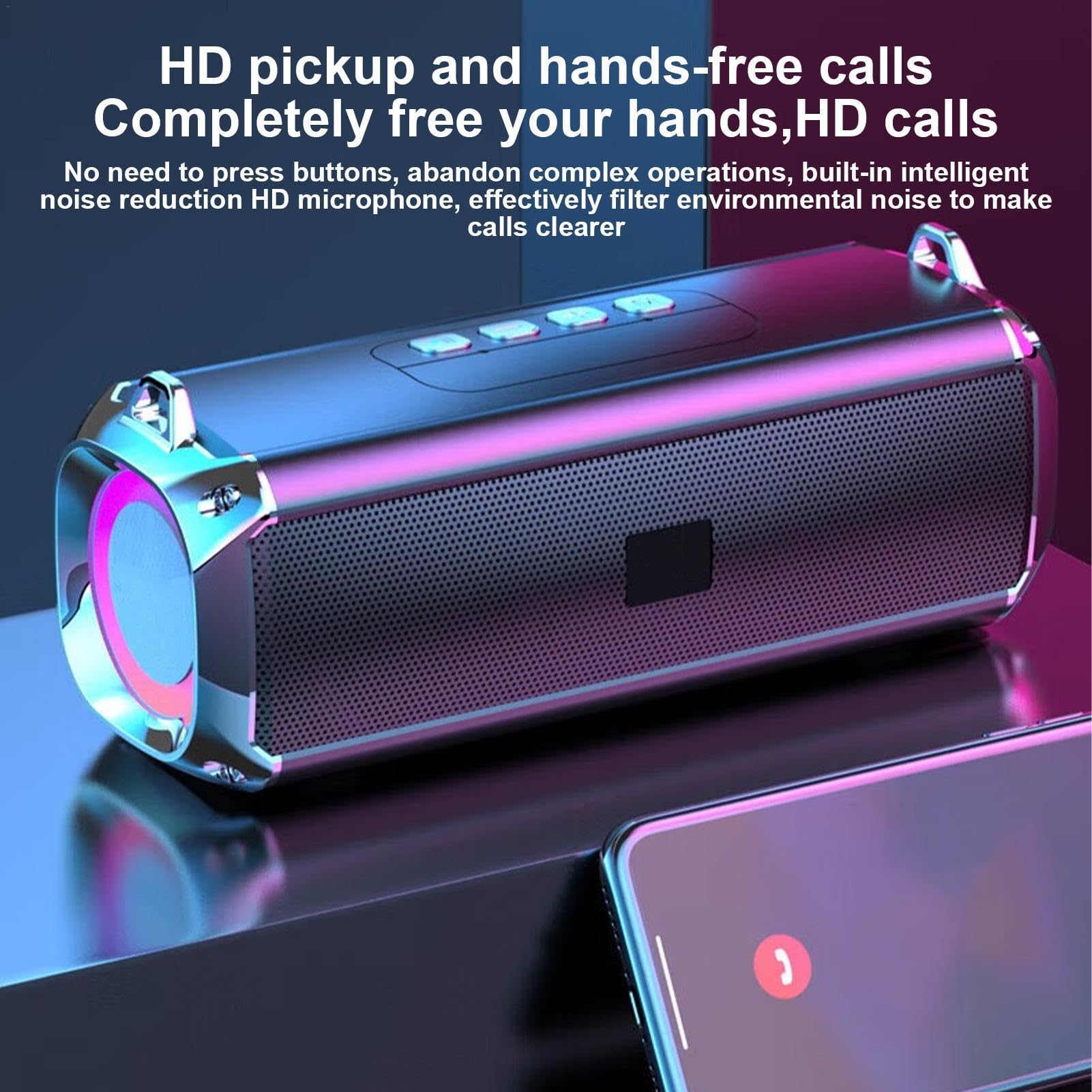Kivrimlarv Wireless Bluetooth Speaker with FM Radio - Portable Waterproof Outdoor Speaker, Compact Desktop Speaker for Home, Beach, Parties & Travel - Perfect for Poolside, Camping & Backyard Gatherings