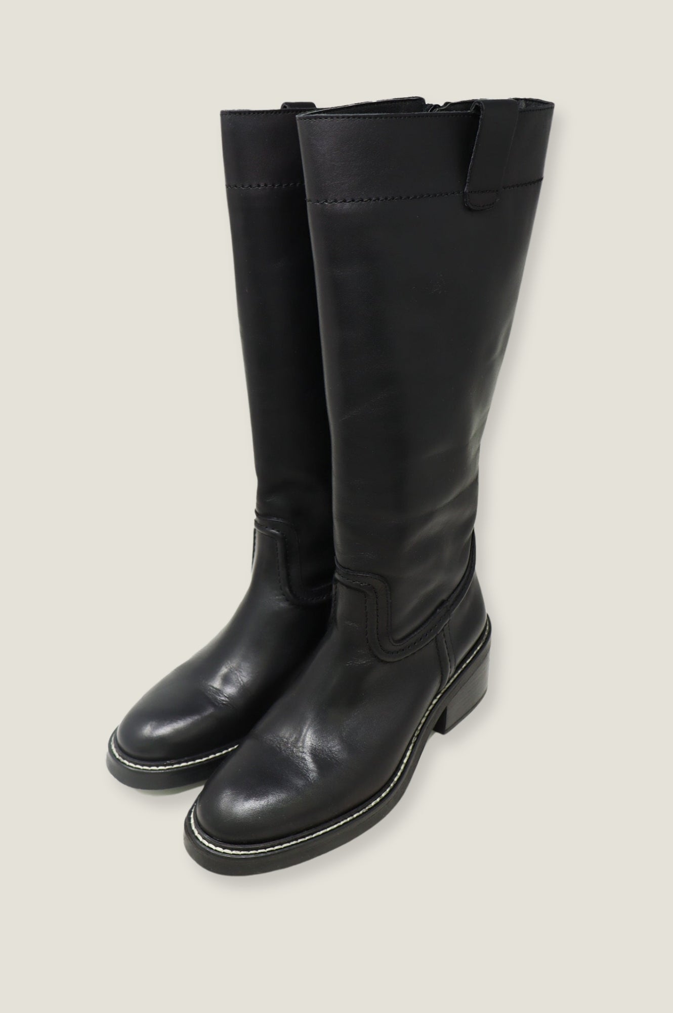ALPE Trento Women's Knee High Leather Boots - Black | Stylish & Comfortable for Winter, Fall & Casual Outfits