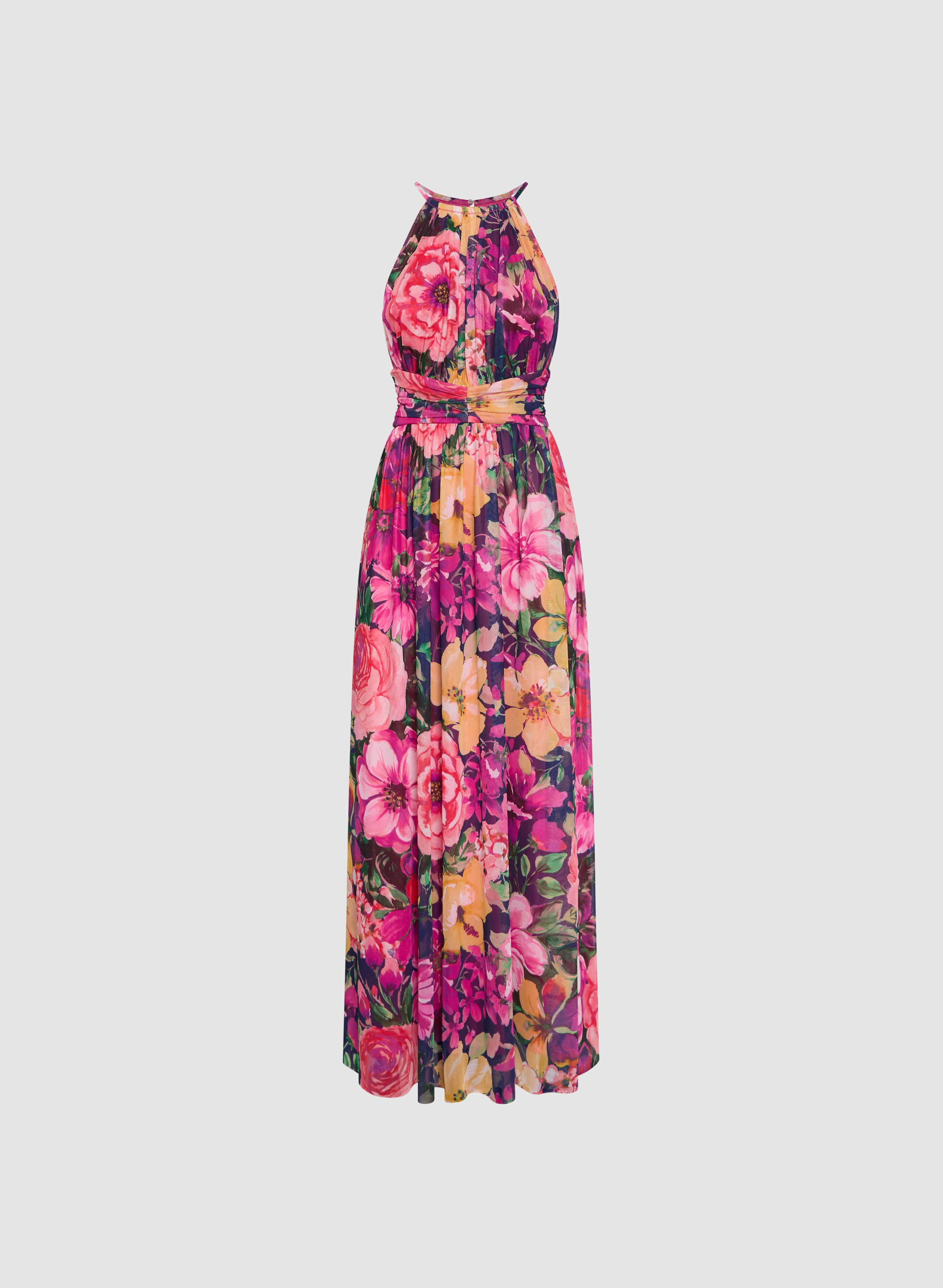 Elegant Floral Maxi Dress for Women - Summer Boho Beach Dress with Pockets - Perfect for Vacations, Weddings & Outdoor Events