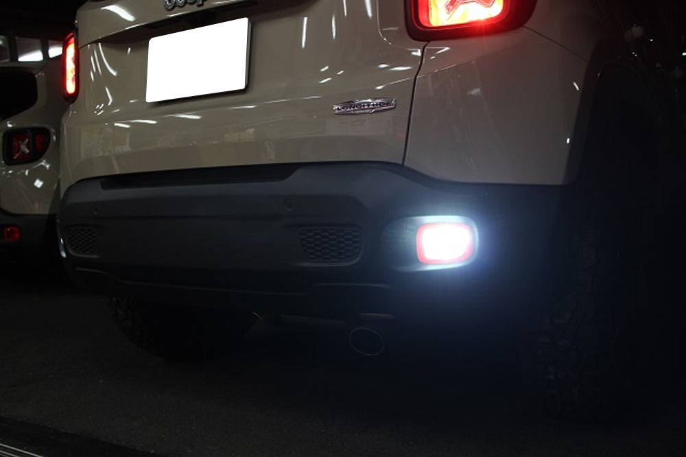 Euro/JDM LED Rear Fog & Backup Light Kit with Wiring Harness for 2015-2019 Jeep Renegade - Enhanced Visibility & Safety for Night Driving & Off-Road Adventures