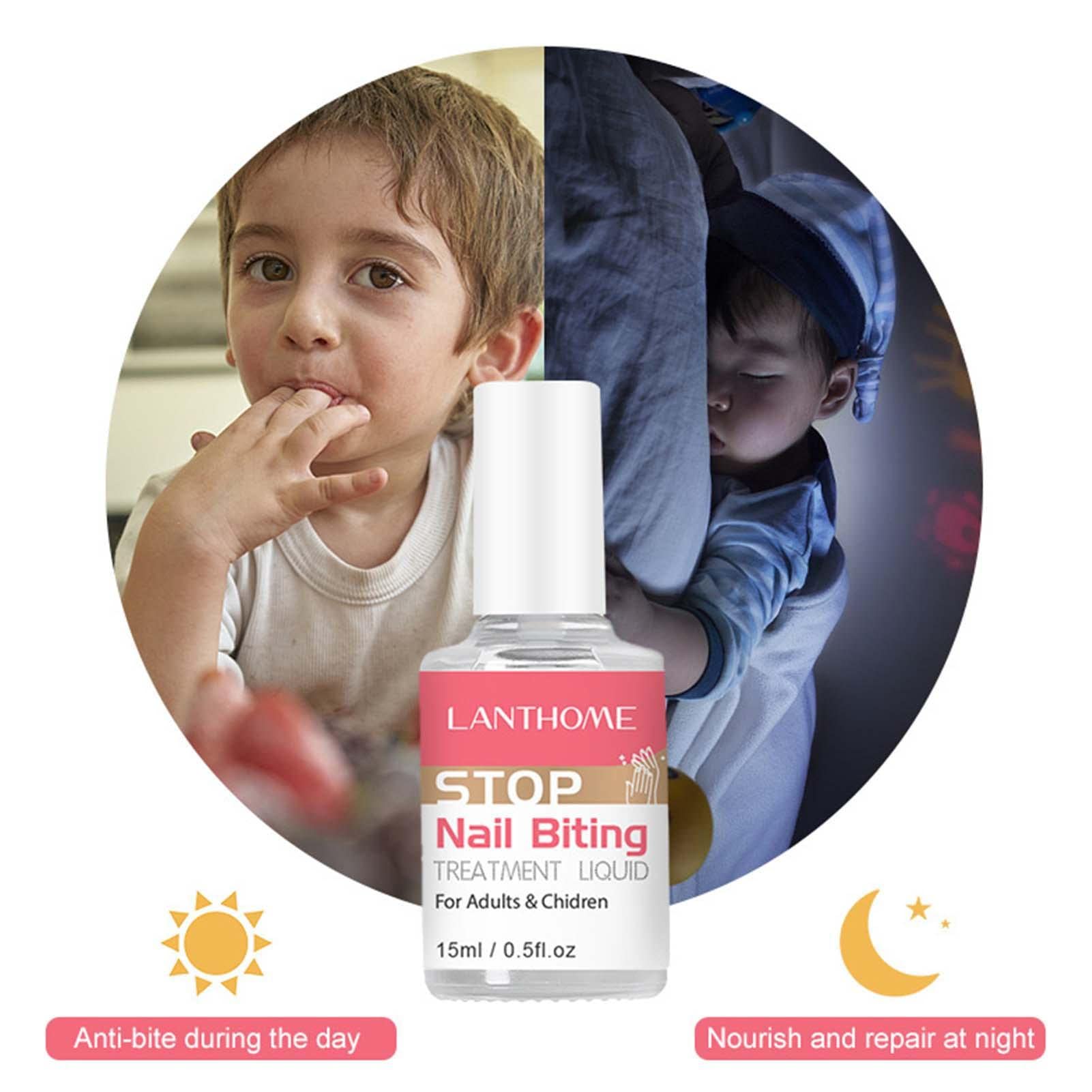 **Kids Non-Toxic Nail Polish – 15ml Bitter Anti-Biting & Thumb Sucking Deterrent | Safe, Portable Nail Care Solution for Children | Perfect for Home, Travel & School Use**