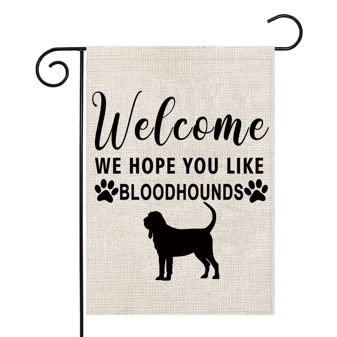 PWHAOO Bloodhounds Garden Flag - Welcome We Hope You Like Bloodhounds Outdoor Decor | Dog Lover Gift for Yard, Porch, Patio Decoration | Perfect for Holidays, Home & Garden Welcome Sign