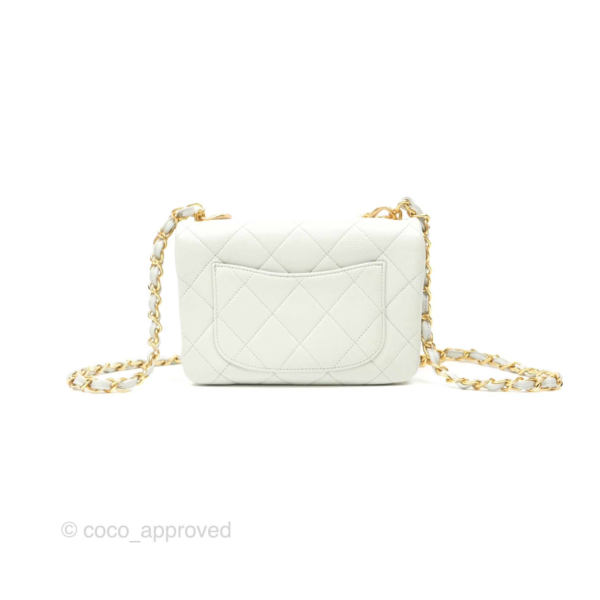 Chanel Classic Flap Bag with Chain Handle in Light Grey Calfskin & Aged Gold Hardware - Perfect for Evening Events, Date Nights & Luxury Fashion Accessories