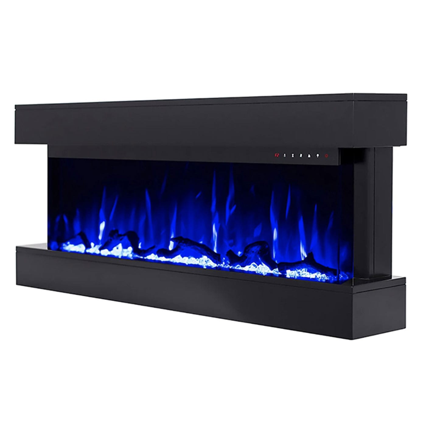 Chesmont Black 50 Inch 80034 Wall Mount 3-Sided Smart Floating Electric Fireplace with Alexa & Google Assistant - Perfect for Living Room, Bedroom & Office Heating & Ambiance