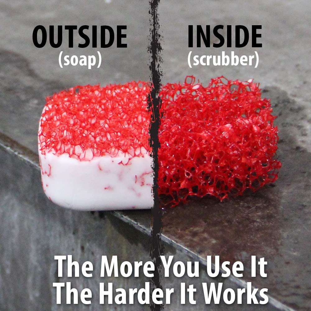 Multipurpose Cleaner with Built-in Scrubber - Powerful Grease, Paint, Grime & Dirt Remover for Kitchen, Bathroom & Outdoor Use | Gentle Exfoliating Skin Care Solution