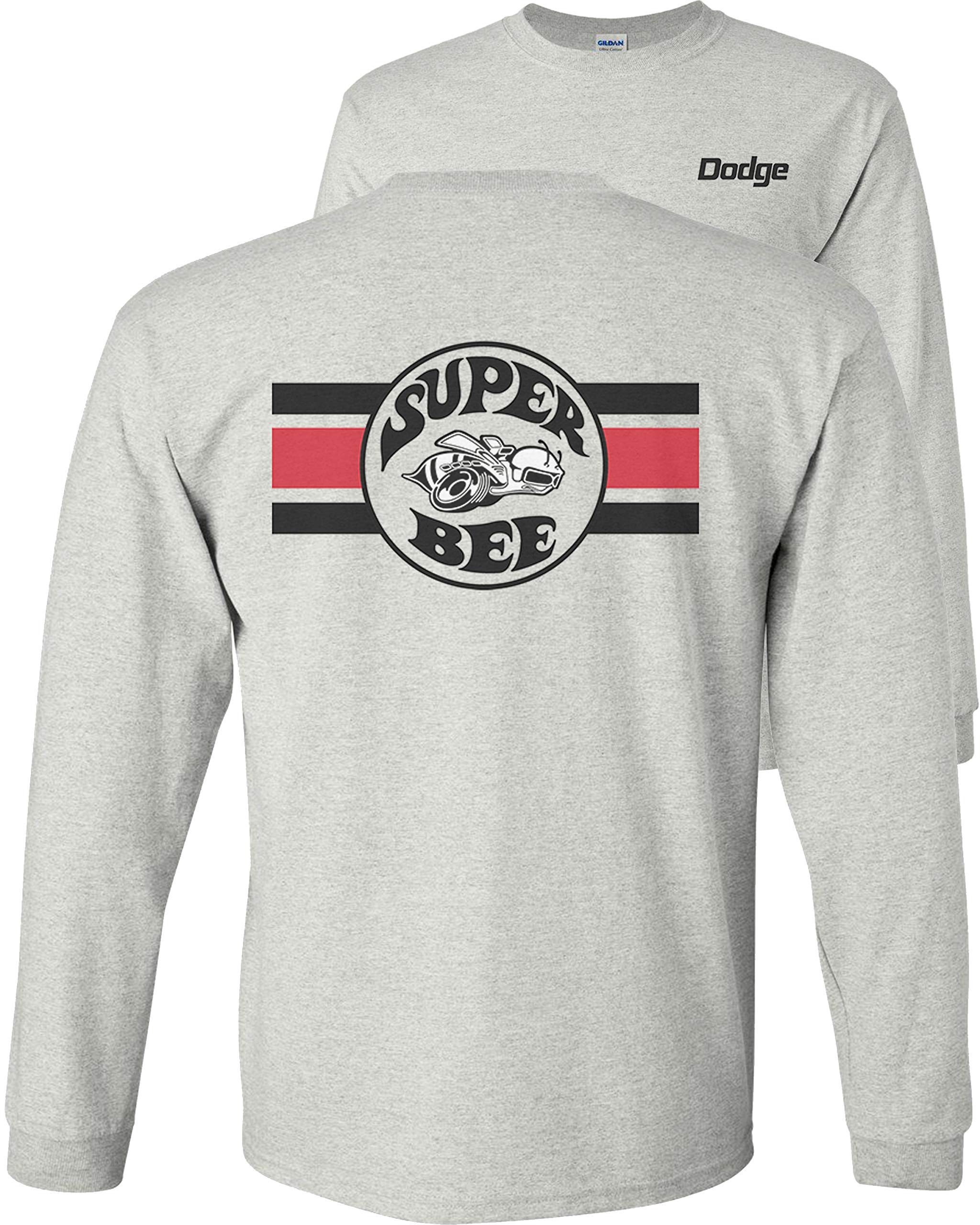 Dodge Super Bee Stripe Long Sleeve Shirt - Vintage Mopar Muscle Car T-Shirt for Men - Perfect for Car Shows, Racing Events & Casual Wear