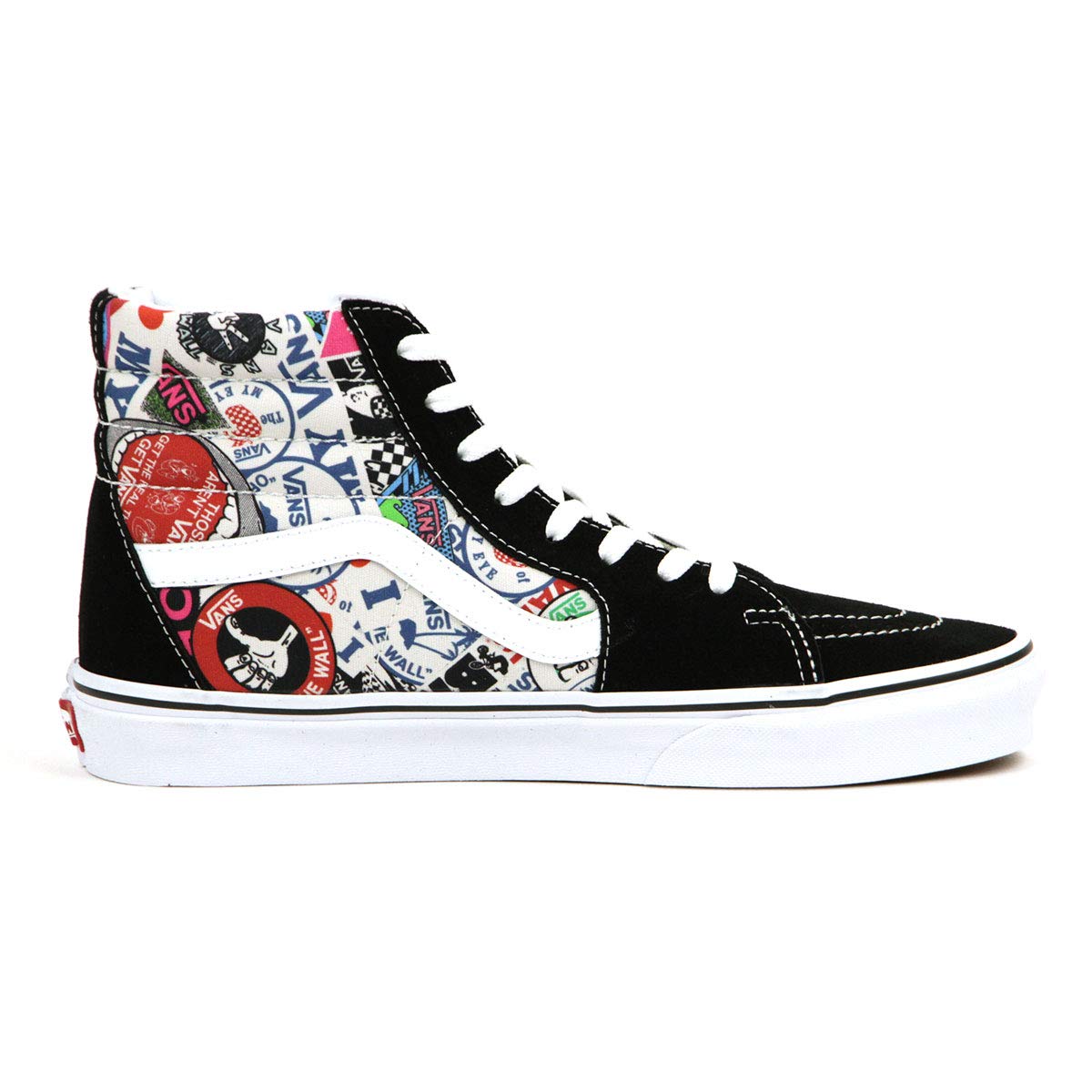 Vans Unisex Sk8-Hi Classic Black & White Skate Shoes - Retro Style Sneakers for Men & Women - Perfect for Skateboarding, Casual Wear & Street Fashion