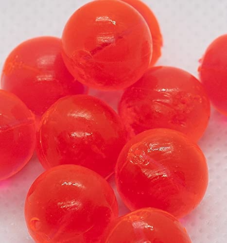 BNR Tackle Soft Fishing Beads - 12mm Red Plastic Beads for Trout, Salmon, and Steelhead Fishing - Perfect for Rigging, Spinners, and Fly Fishing Lures