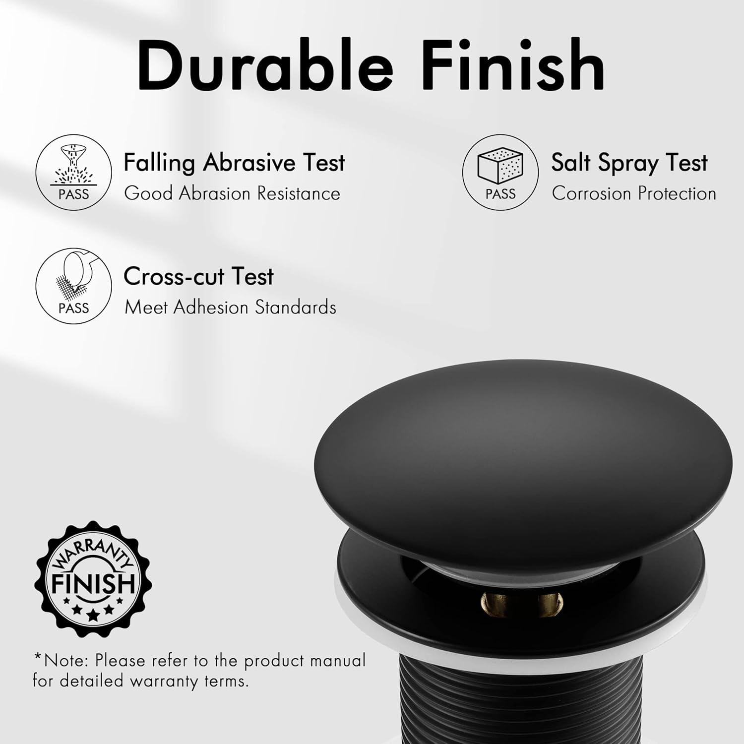 AUU Matte Black Waterfall Single Hole Bathroom Sink Faucet - Solid Brass Tall Vessel Faucet with Pop-Up Drain & Supply Line - Perfect for Modern Vanities & Luxury Bathroom Renovations (Black, Tall)