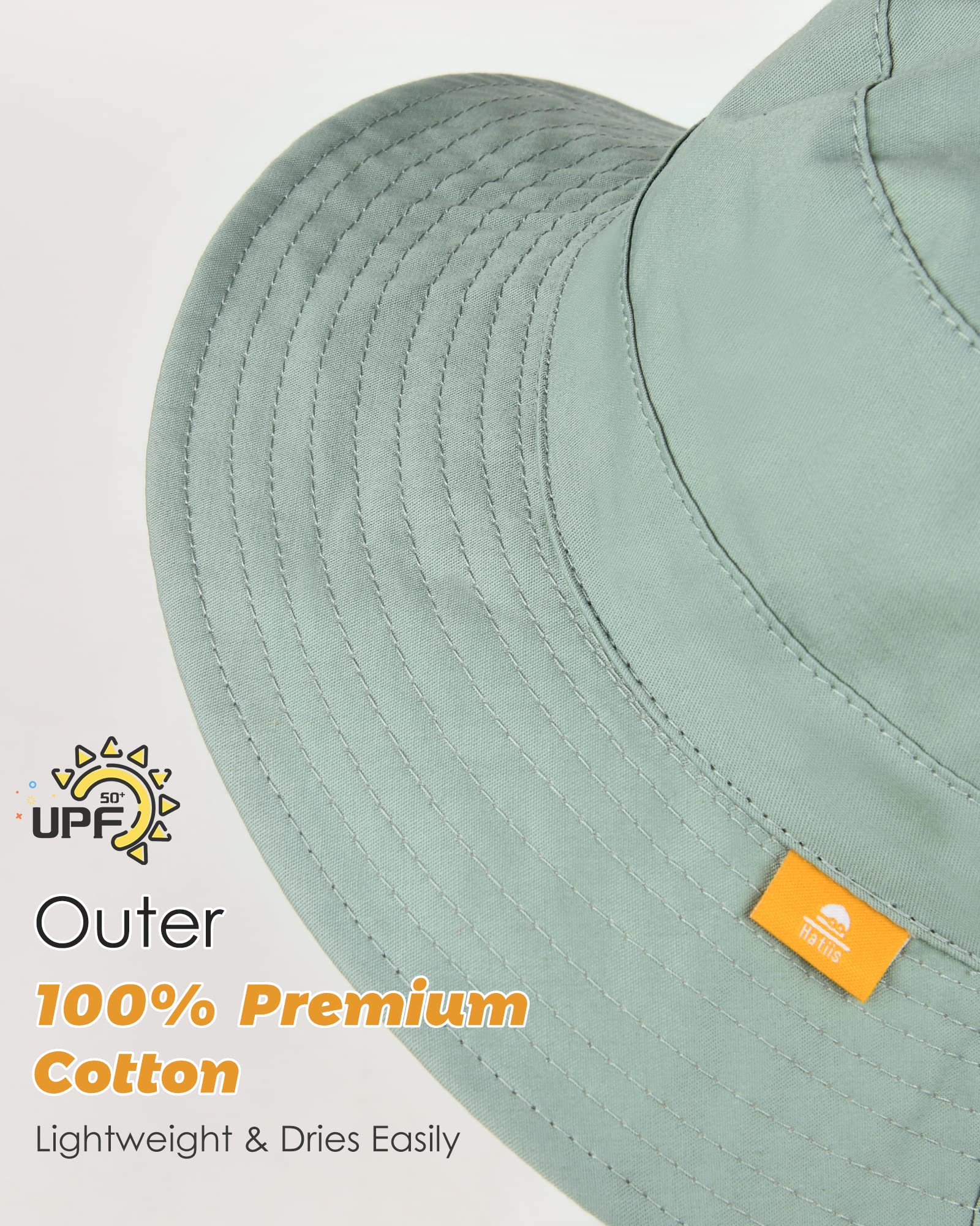 Baby Sun Hat for Boys & Girls - UPF 50+ UV Protection Summer Bucket Hat for Toddlers & Kids - Soft Cotton Beach Hat for Outdoor Play, Park, and Pool Activities