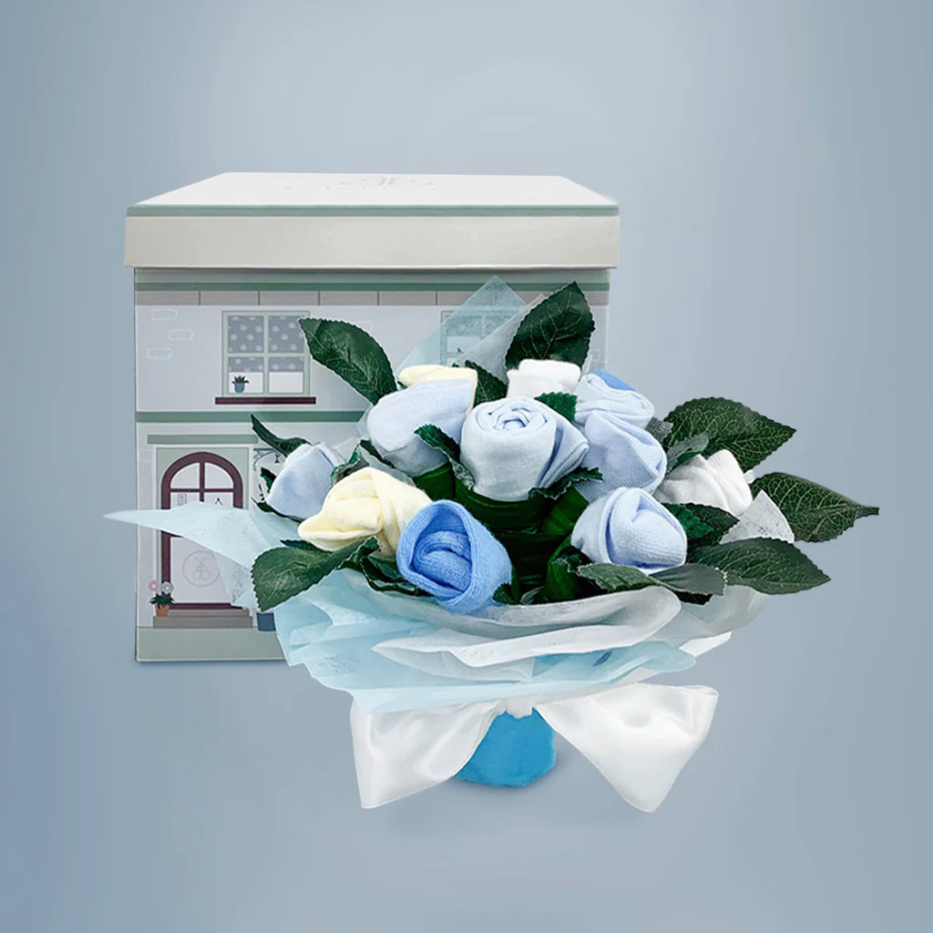Adorable Baby Boy Clothes Bouquet Set - Newborn Gift Outfit - Perfect for Baby Showers, Christenings & Photo Shoots - SKU: LBG1001