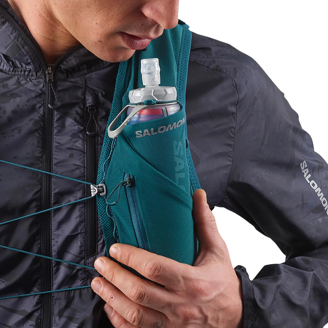 Salomon Soft Flask XA Filter - 490ml/16oz Collapsible Water Bottle for Hiking, Running & Outdoor Adventures | BPA-Free Hydration Pack