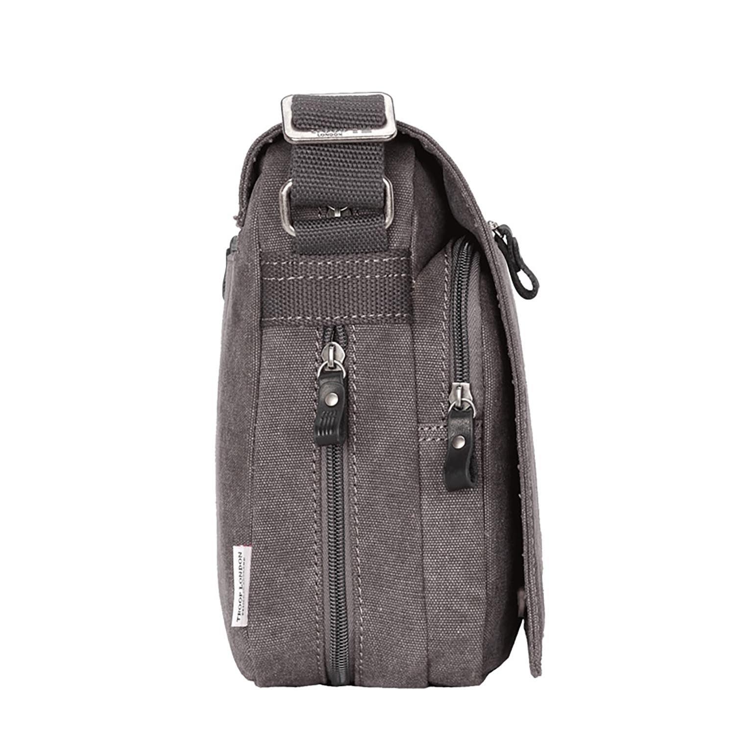 L1577 Troop London Classic Messenger Bag for Men & Women - Medium Size Genuine Leather Crossbody Bag - Perfect for Work, Travel & Everyday Use