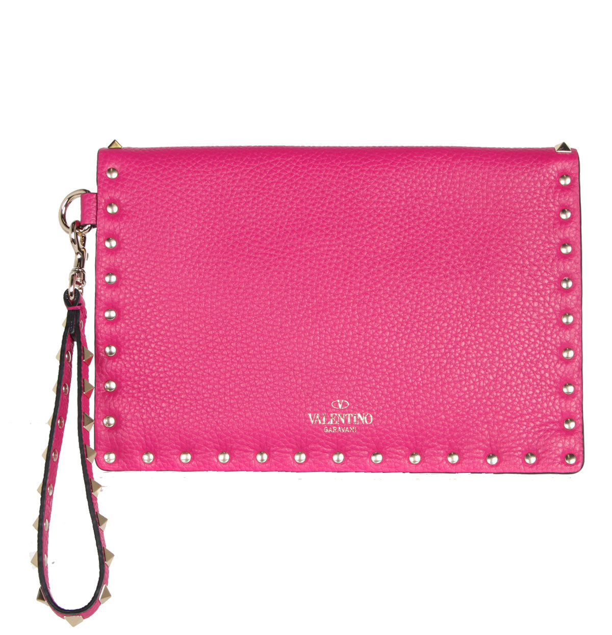 Medium Envelope Wristlet Grained Leather Crossbody Bag in Rose Violet - Perfect for Everyday Use, Parties & Travel