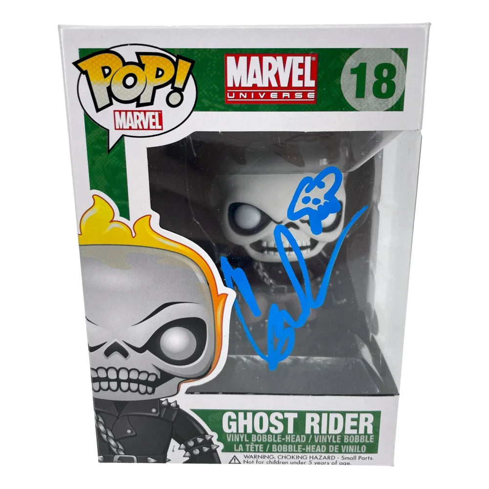 Gabriel Luna Autographed Ghost Rider Funko Pop #18 Vaulted - JSA COA Signed Marvel Collectible - Perfect for Display, Gifts & Marvel Fans Collection