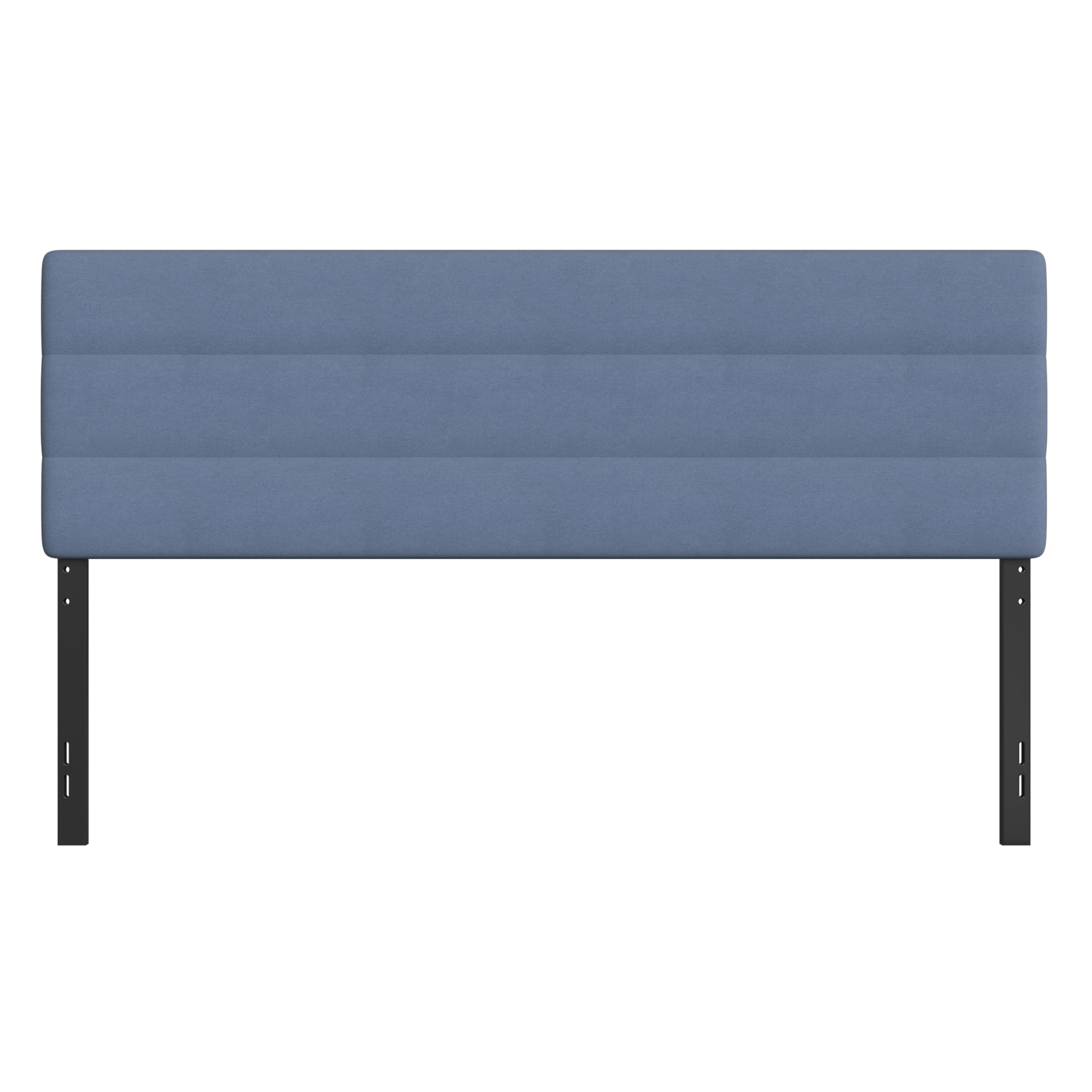 Emma & Oliver Gannon King Headboard - Blue Fabric Upholstered Adjustable Height Bed Headboard - Easy 30-Min Assembly - Fits Most Bed Frames (Not Included) - Perfect for Master Bedroom Decor & Guest Room Upgrade