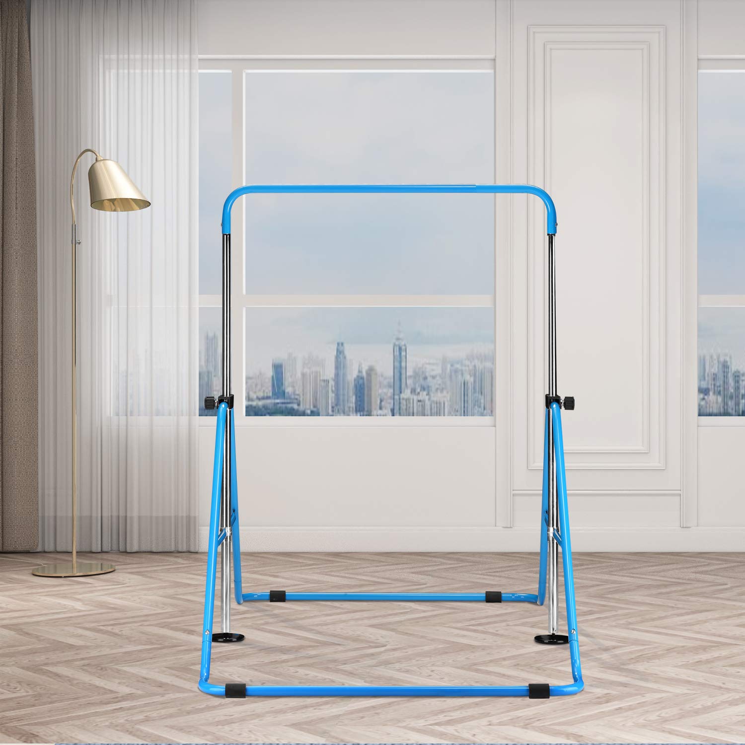 Adjustable Kids Gymnastics Bar - Folding Training Bar for Home & Gym