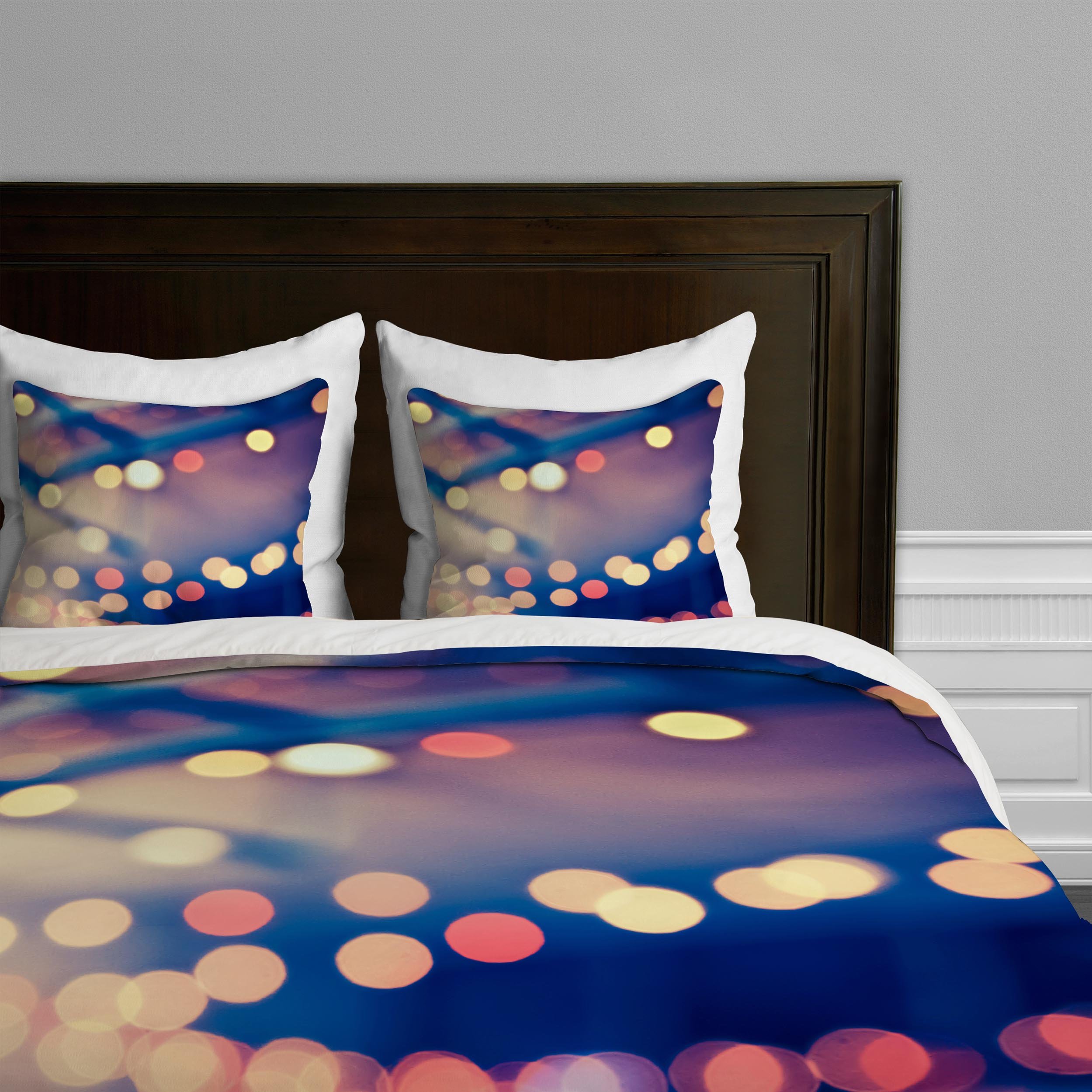 Deny Designs Shannon Clark Pretty Lights Duvet Cover Set - Twin/Twin XL Size, Bohemian Bedding for Girls & Teens - Perfect for Bedroom Decor & Dorm Room Essentials