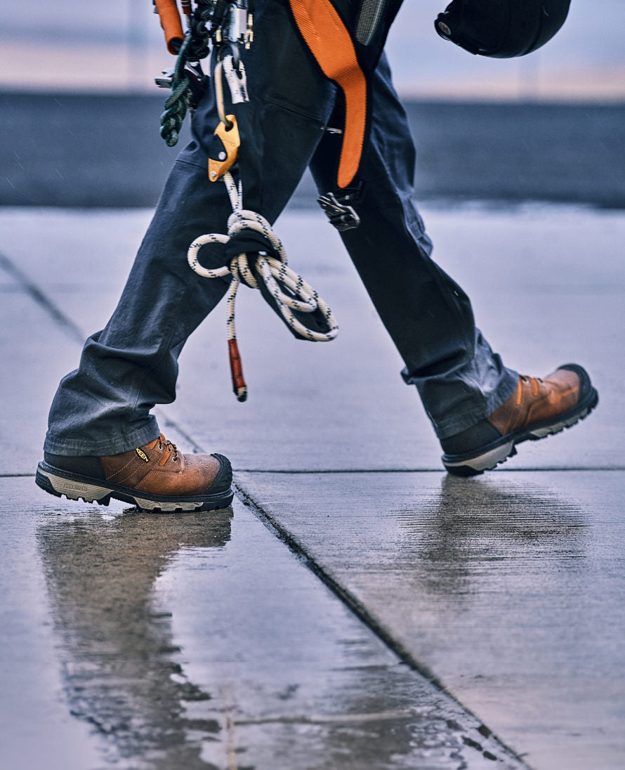 Men's Camden 6 Waterproof Work Boot with Carbon Toe - Black/Black | Durable Safety Footwear for Construction & Outdoor Work