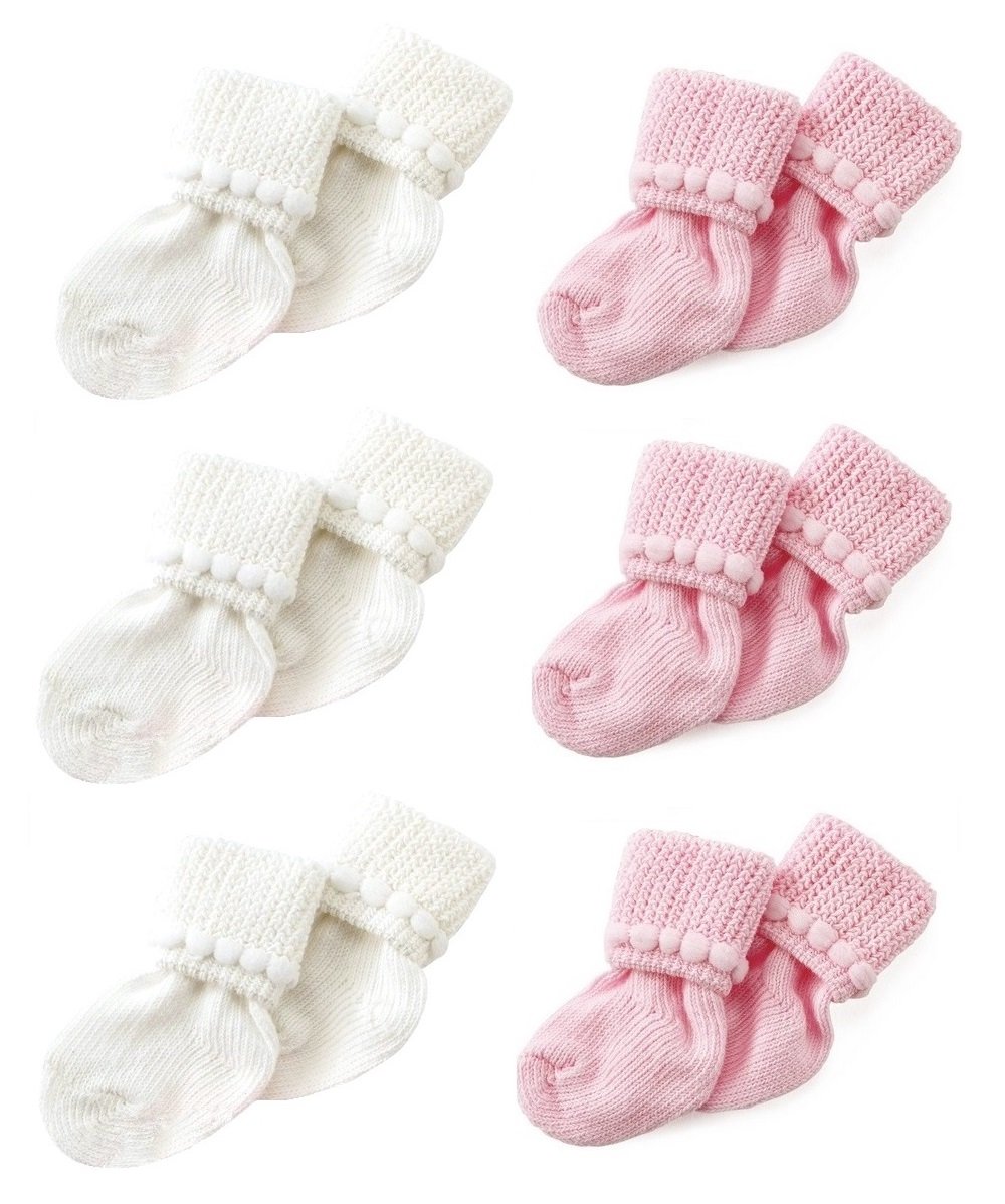 6 Pairs Soft Cotton Baby Socks for Newborn Boys & Girls - Non-Slip, Breathable & Comfortable for Daily Wear, Playtime & Photo Shoots