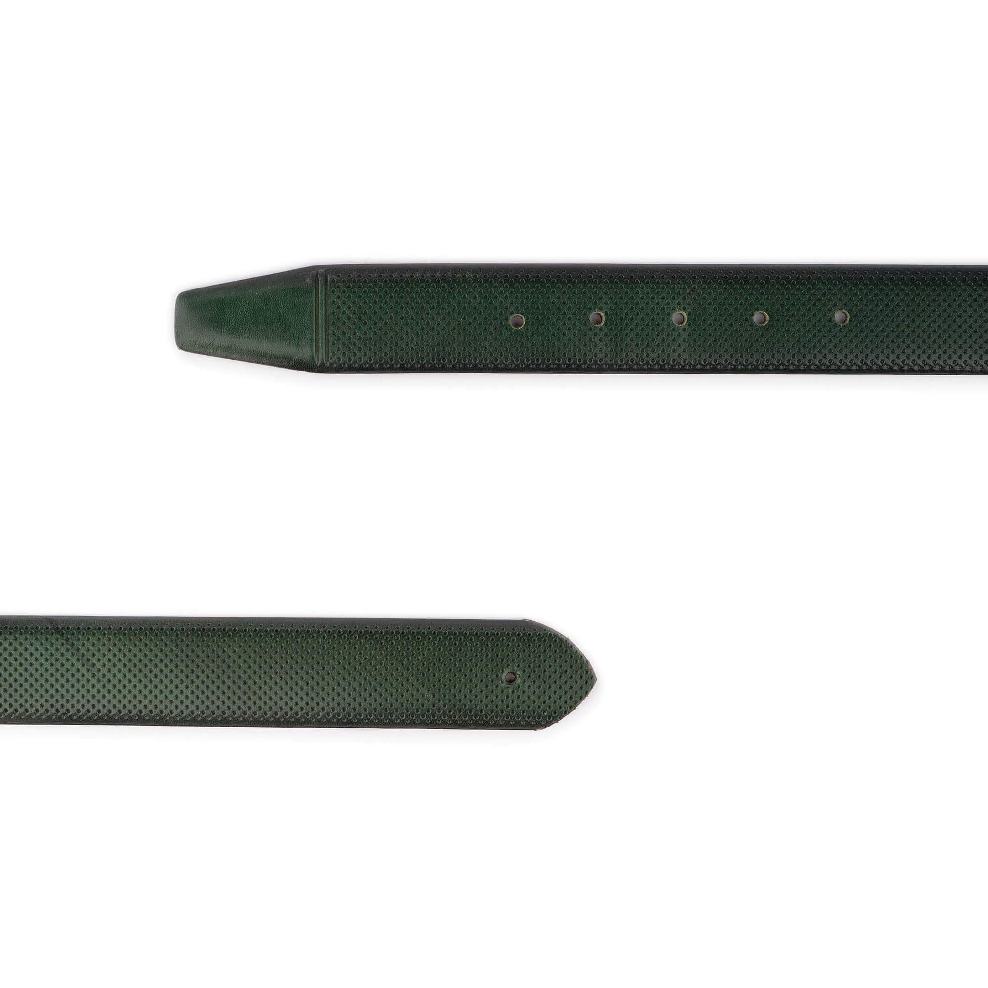 Premium Men's Green Leather Belt with Dunhill Buckle - Dotted Texture Calfskin Strap for Formal & Casual Wear | Office, Business, Wedding & Everyday Use