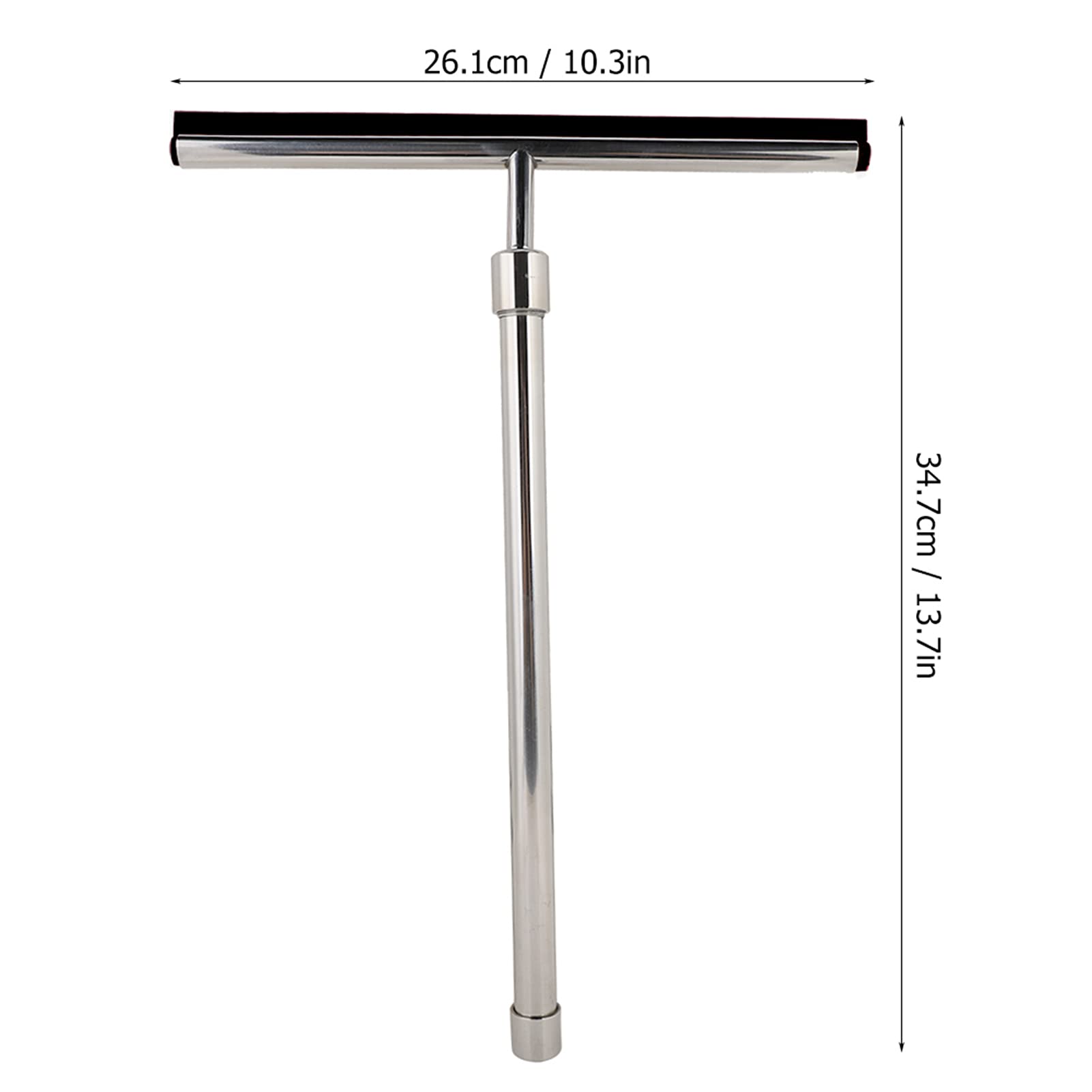 Premium Stainless Steel Shower Squeegee - Bathroom Window & Car Glass Cleaner Tool - Multi-Surface Squeegee for Shower Doors, Mirrors, Tiles (Perfect for Bathroom Cleaning, Car Washing & Household Use)