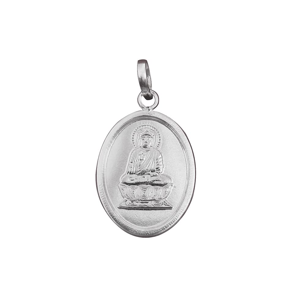 Lord Buddha Sterling Silver Pendant Necklace - Spiritual Jewelry for Meditation, Yoga & Mindful Living