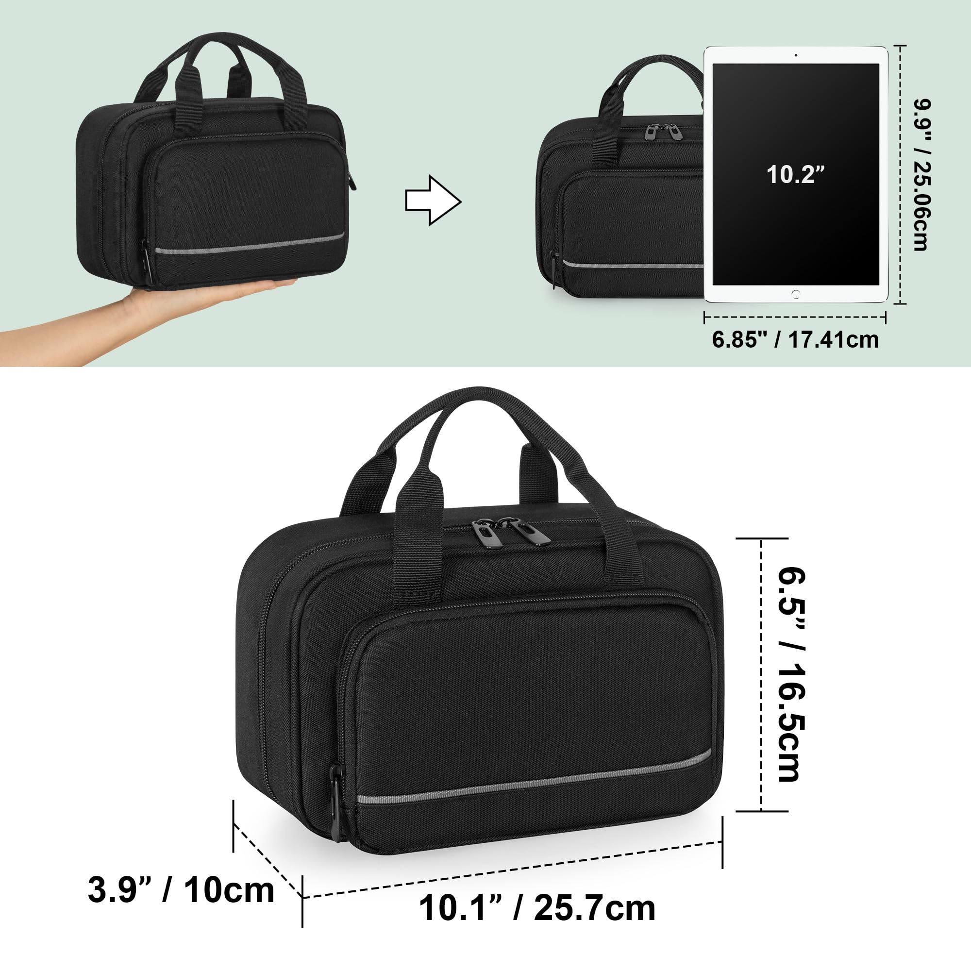 CURMIO Portable Carrying Case for Brother P-Touch PT-D220/PT-D210 Label Maker - Protective Storage Bag Organizer for Label Printer, Tapes, AC Adapter, Battery & USB Cable - Perfect for Office, Home & Travel Organization