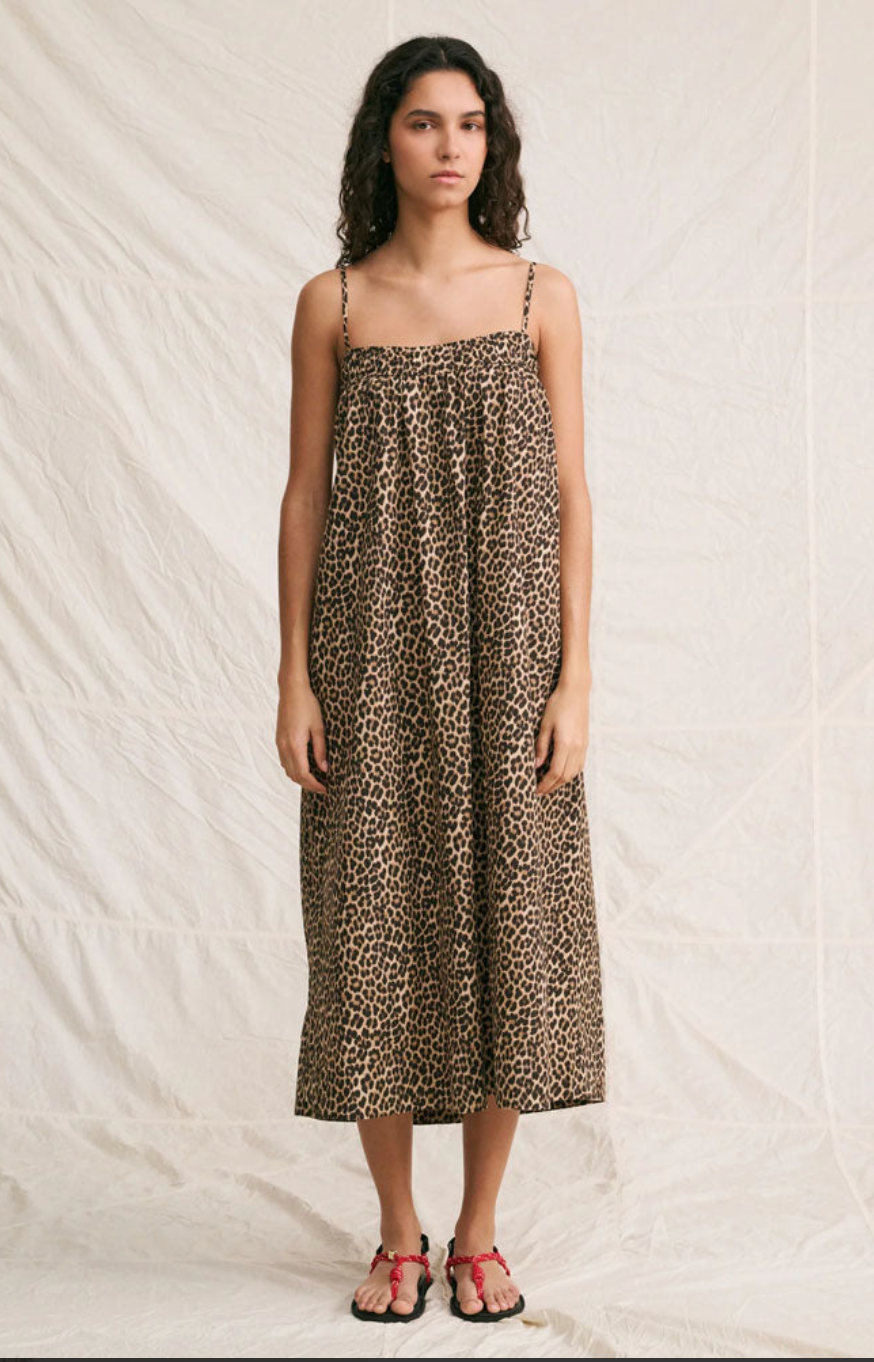 Elegant Leo Print Long Strappy Dress for Women - Perfect for Summer Parties, Beach Vacations & Date Nights