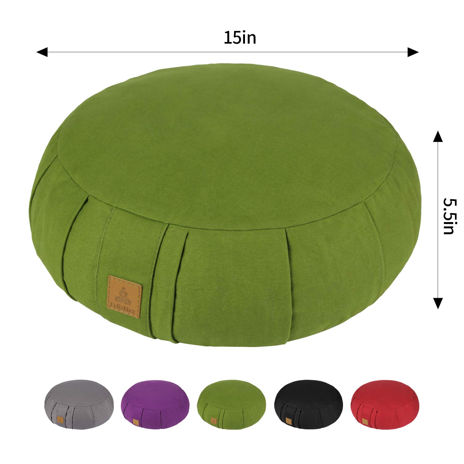 Organic Buckwheat Meditation Cushion - 15