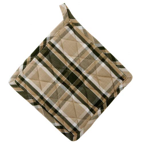 Premium Tulsi Cotton Pot Holders Set of 2 - Heat Resistant Kitchen Mitts for Cooking, Baking & Grilling - AG-40283S-2