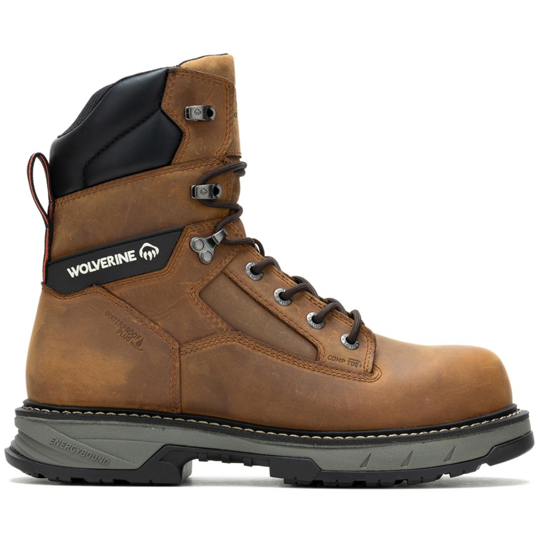 ReForce EnergyBound™ 8 Waterproof CarbonMax® Work Boots for Men - Steel Toe Safety Shoes for Construction, Hiking & Outdoor Work - Slip Resistant & Comfortable Work Footwear