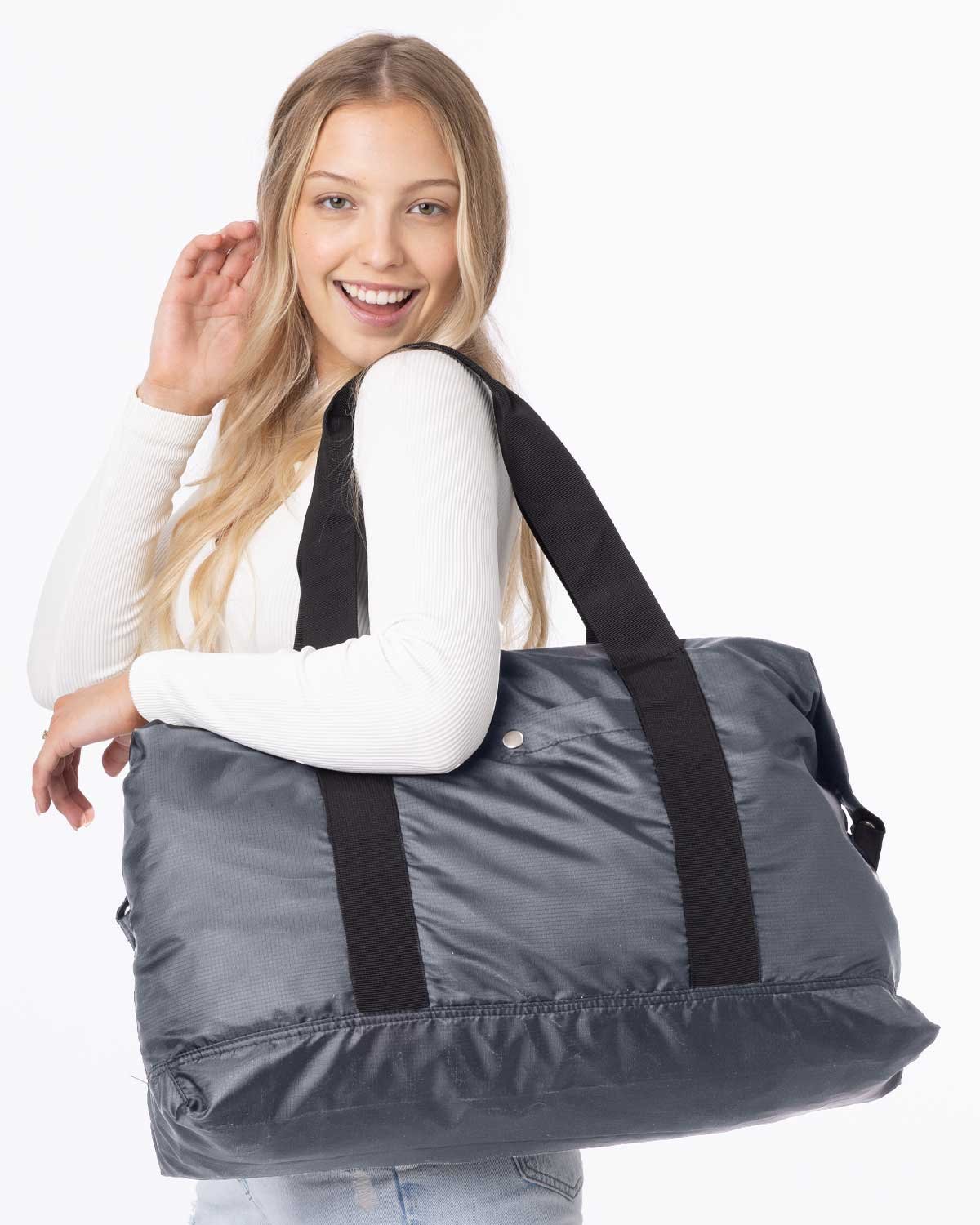 BAGedge BE279 Getaway Duffel - Waterproof Travel Duffle Bag for Men & Women, Lightweight Carry-On Luggage with Shoulder Strap - Perfect for Gym, Weekend Trips & Air Travel