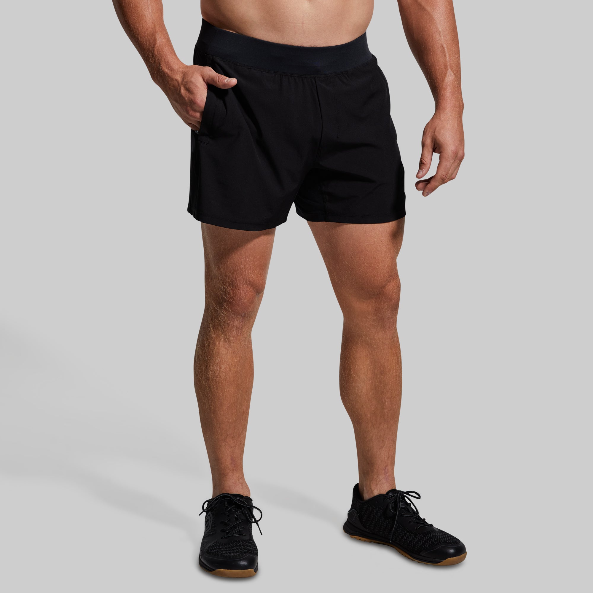 Versatile Men's 5-Inch Shorts - Black | Comfortable & Stylish for Gym, Running, Casual Wear & Outdoor Activities