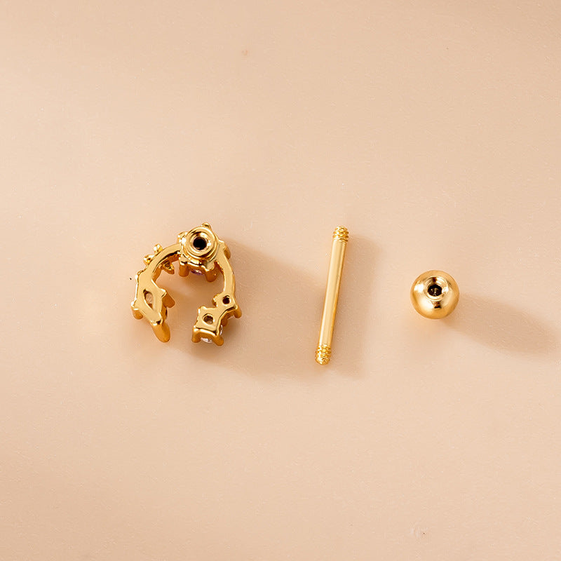 20G Heart Conch Stud Earrings - Stainless Steel Tragus & Helix Piercing Jewelry | Perfect for Cartilage, Conch, and Tragus Piercings | Great for Everyday Wear & Special Occasions
