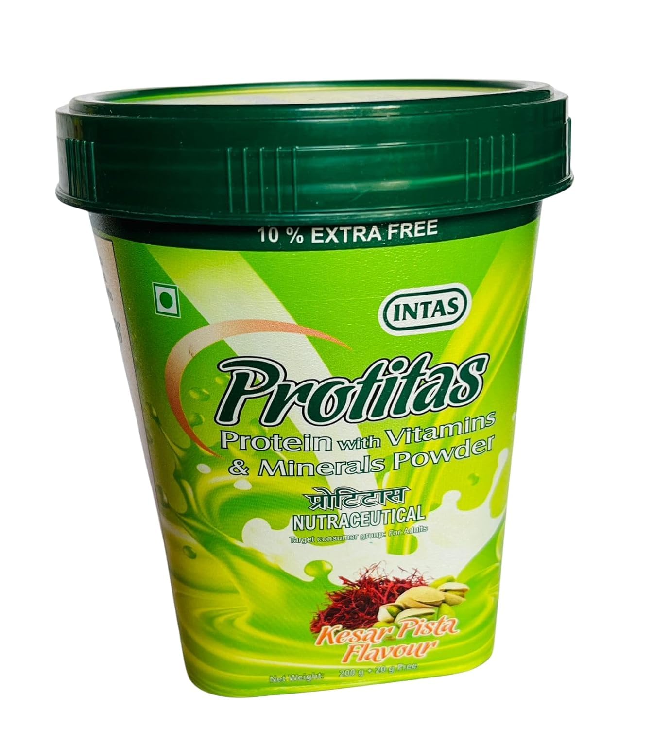 Protitas Protein Powder Pre-Workout Supplement with Vitamins & Minerals - Kesar Pista Flavor (Pack of 2) for Muscle Recovery & Energy Boost - Perfect for Gym, Fitness & Bodybuilding