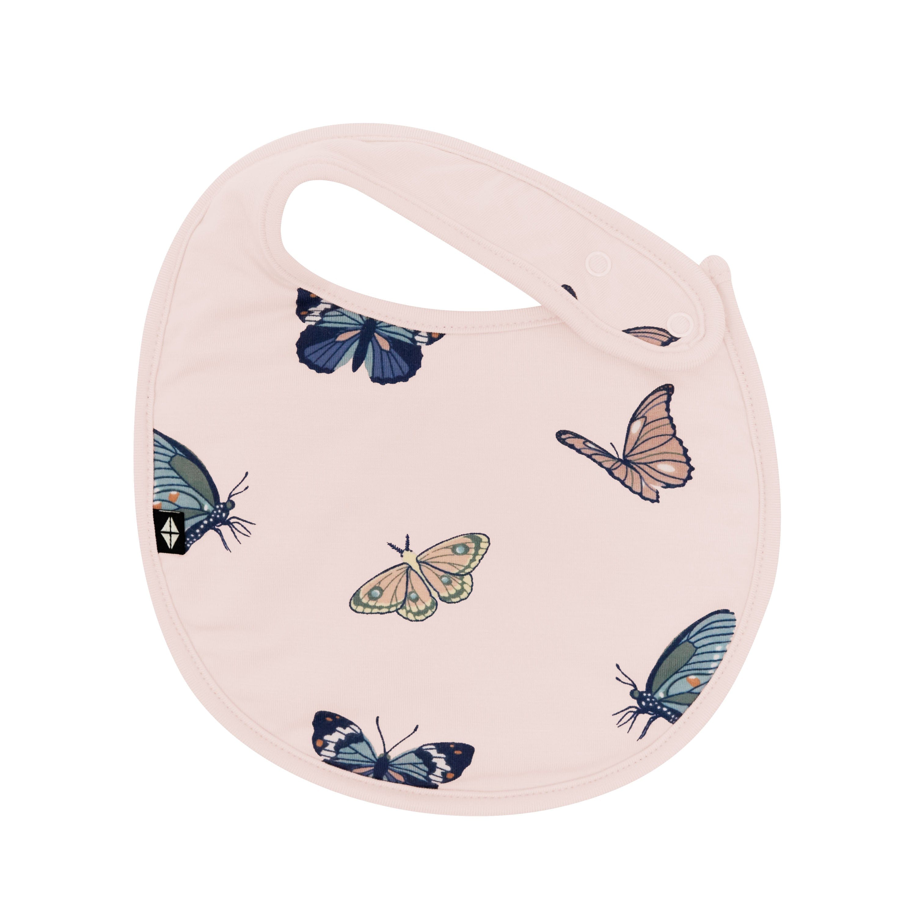 Soft & Comfortable Baby Bib with Blush Butterfly Design - Perfect for Feeding, Mealtime, and Mess-Free Playtime