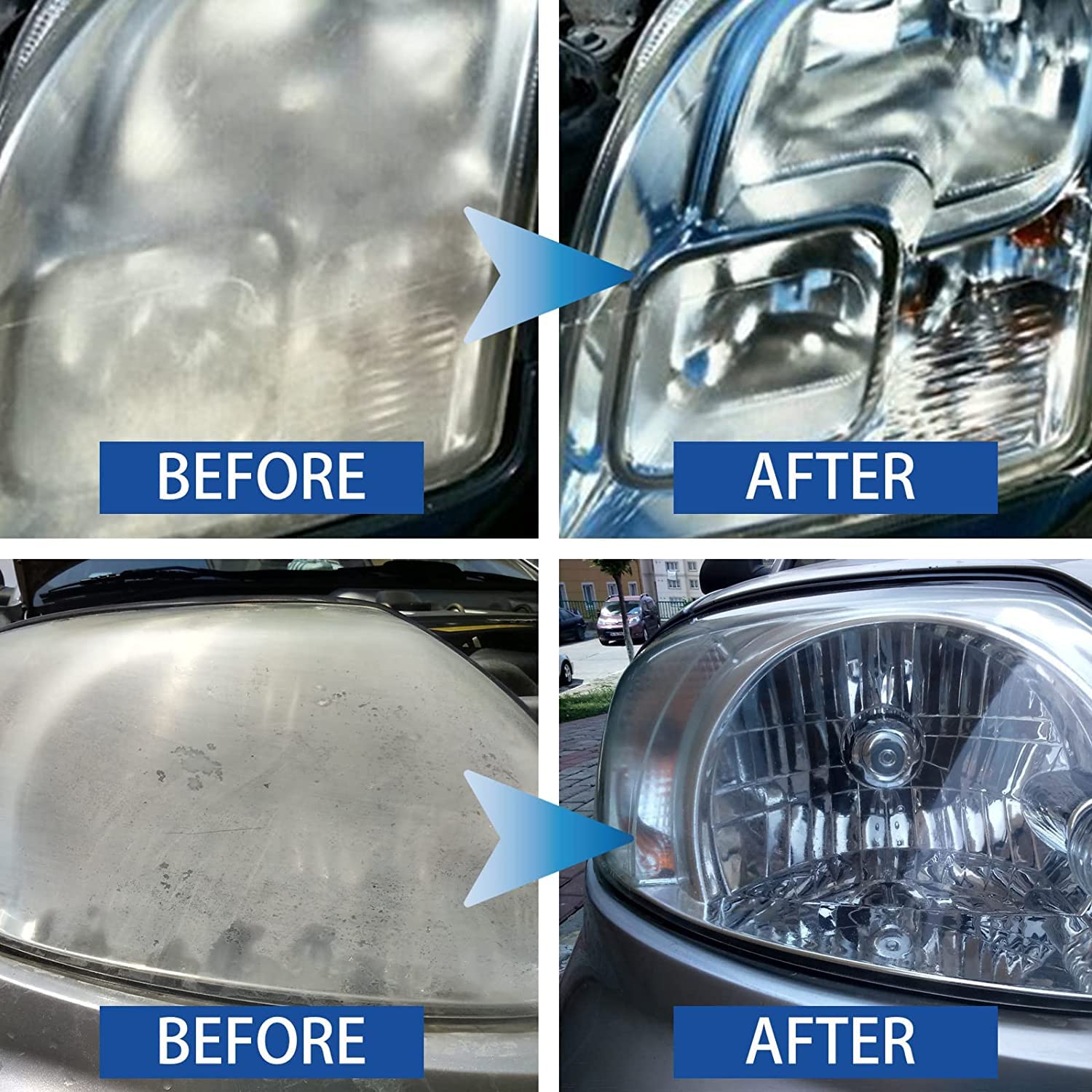 2023 Premium Car Headlight Restoration Kit - Fast Headlight Polish & Cleaner, Removes Oxidation & Restores Clarity (30ml) - Perfect for Foggy, Yellowed Headlights & DIY Auto Detailing