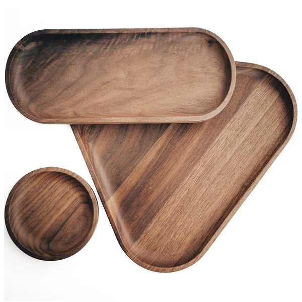 Premium Walnut Valet Tray Set - Handcrafted Wooden Organizer for Keys, Watches & Jewelry | Minimalist Home Decor for Bedroom, Entryway & Office Desk
