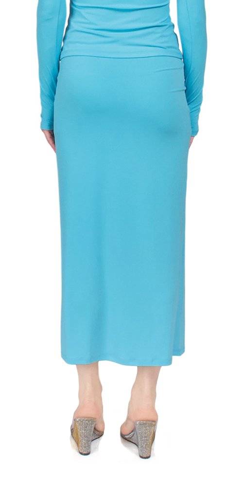 Axew Skirt Turquoise - Women's Flowy Midi Skirt with Pockets, Boho Style Summer Skirt for Casual Wear, Beach Vacation & Music Festivals