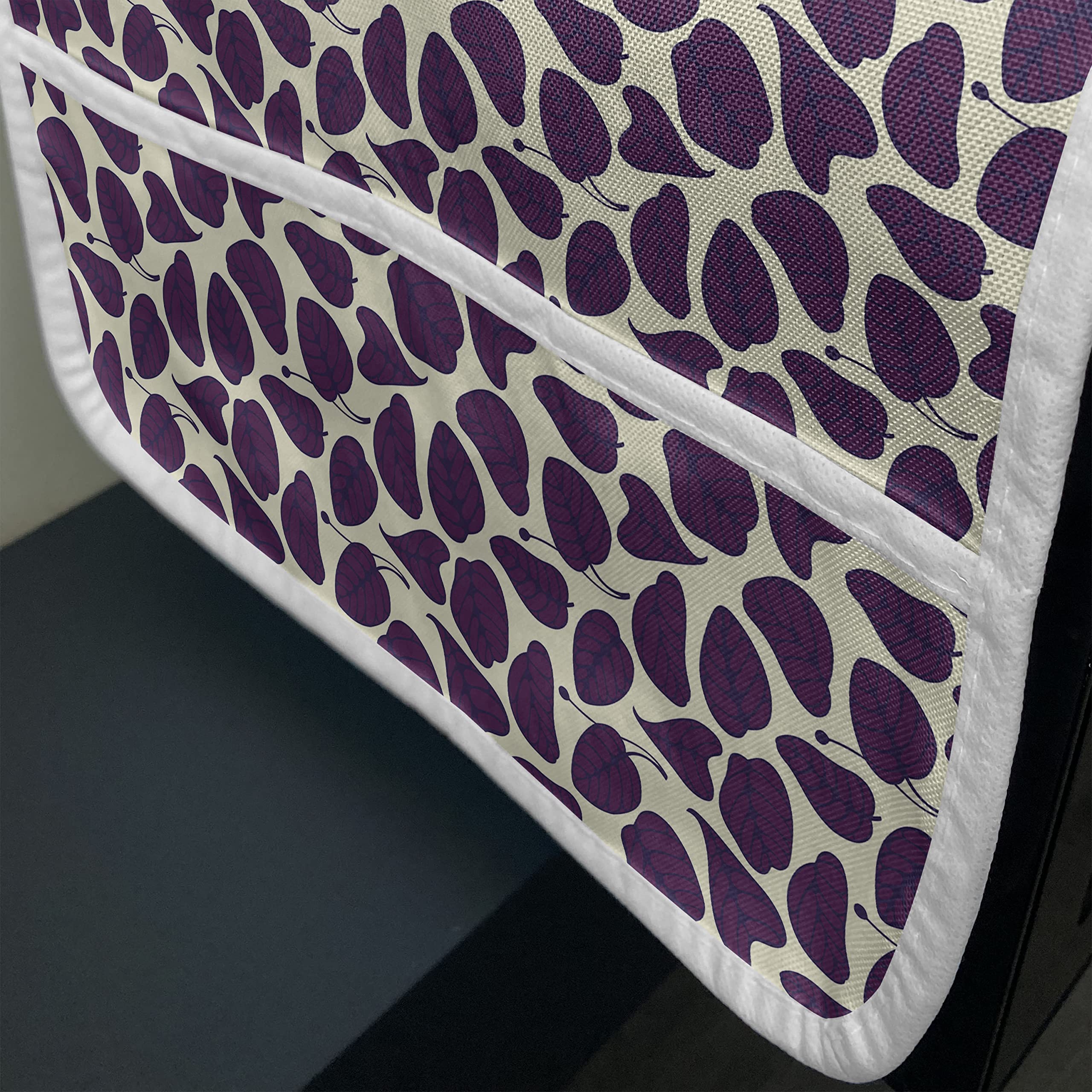 Ambesonne Waterproof Microwave Cover with Pockets - Dark Forest Leaves Botanical Design, 36