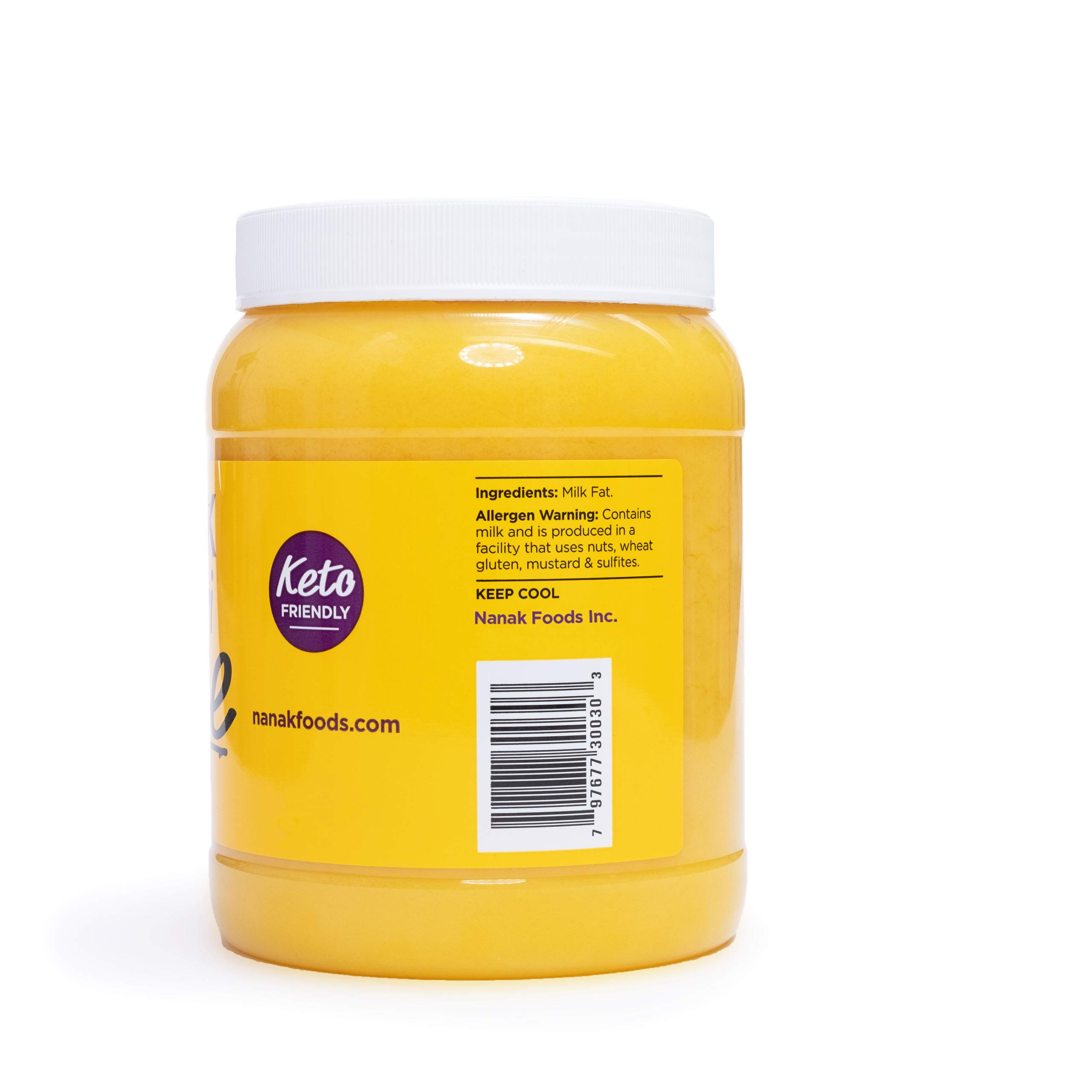 Nanak Pure Desi Ghee - Authentic Clarified Butter in 56-Oz Jar | Perfect for Indian Cooking, Baking & Healthy Lifestyle
